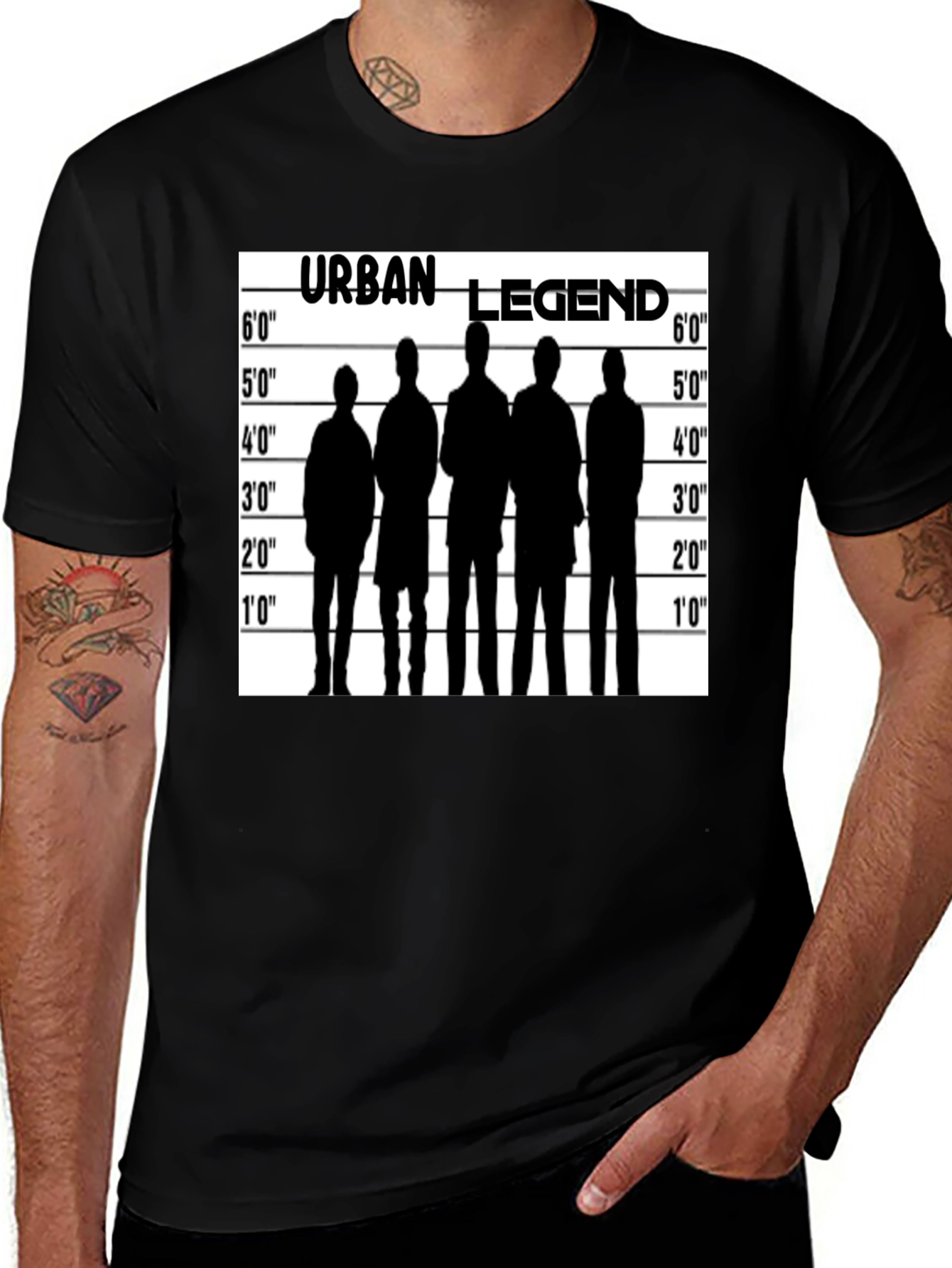 Urban Legend Lineup T-Shirt - Black