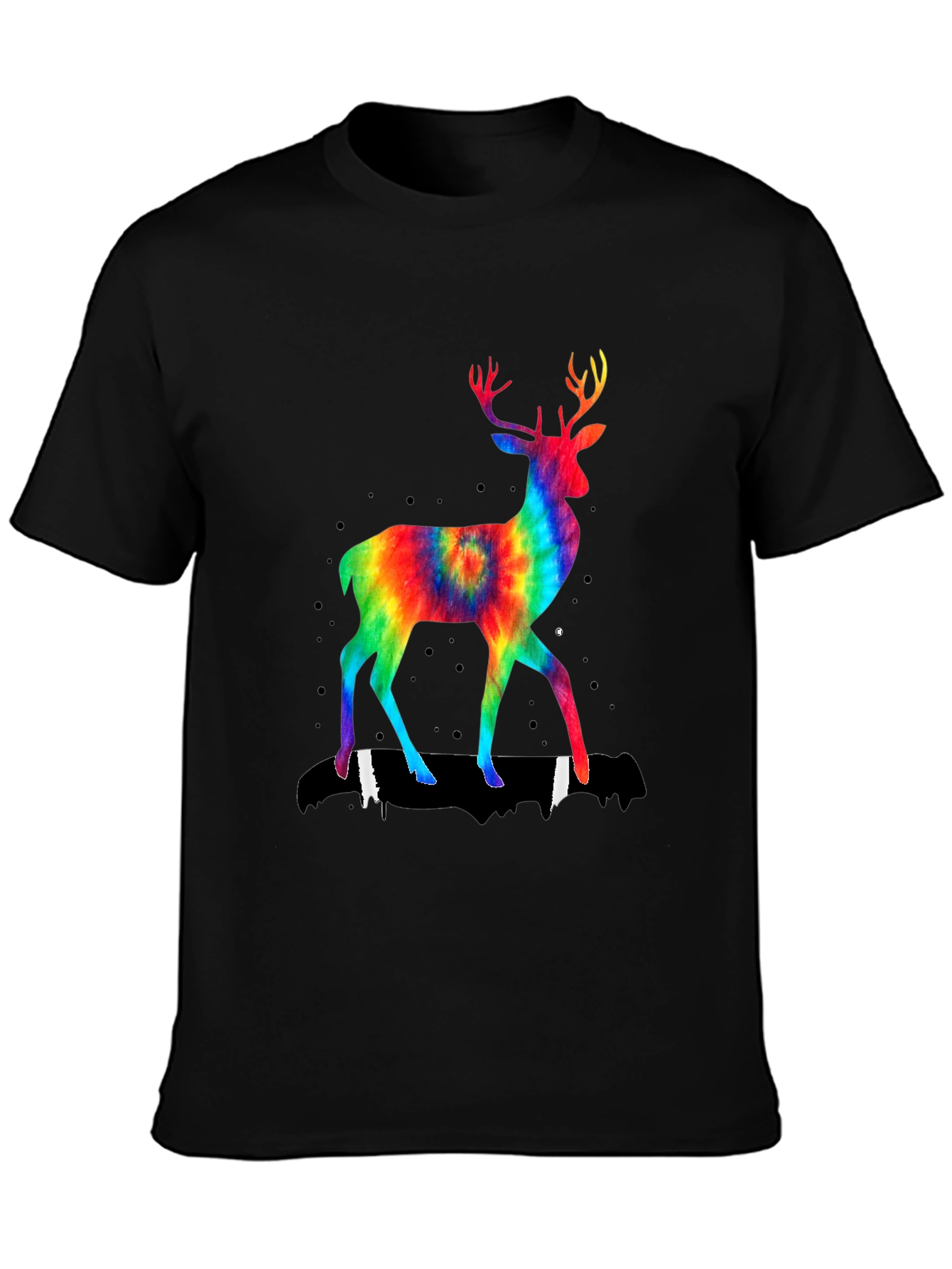 Rainbow Tie Dye Deer Graphic Tee