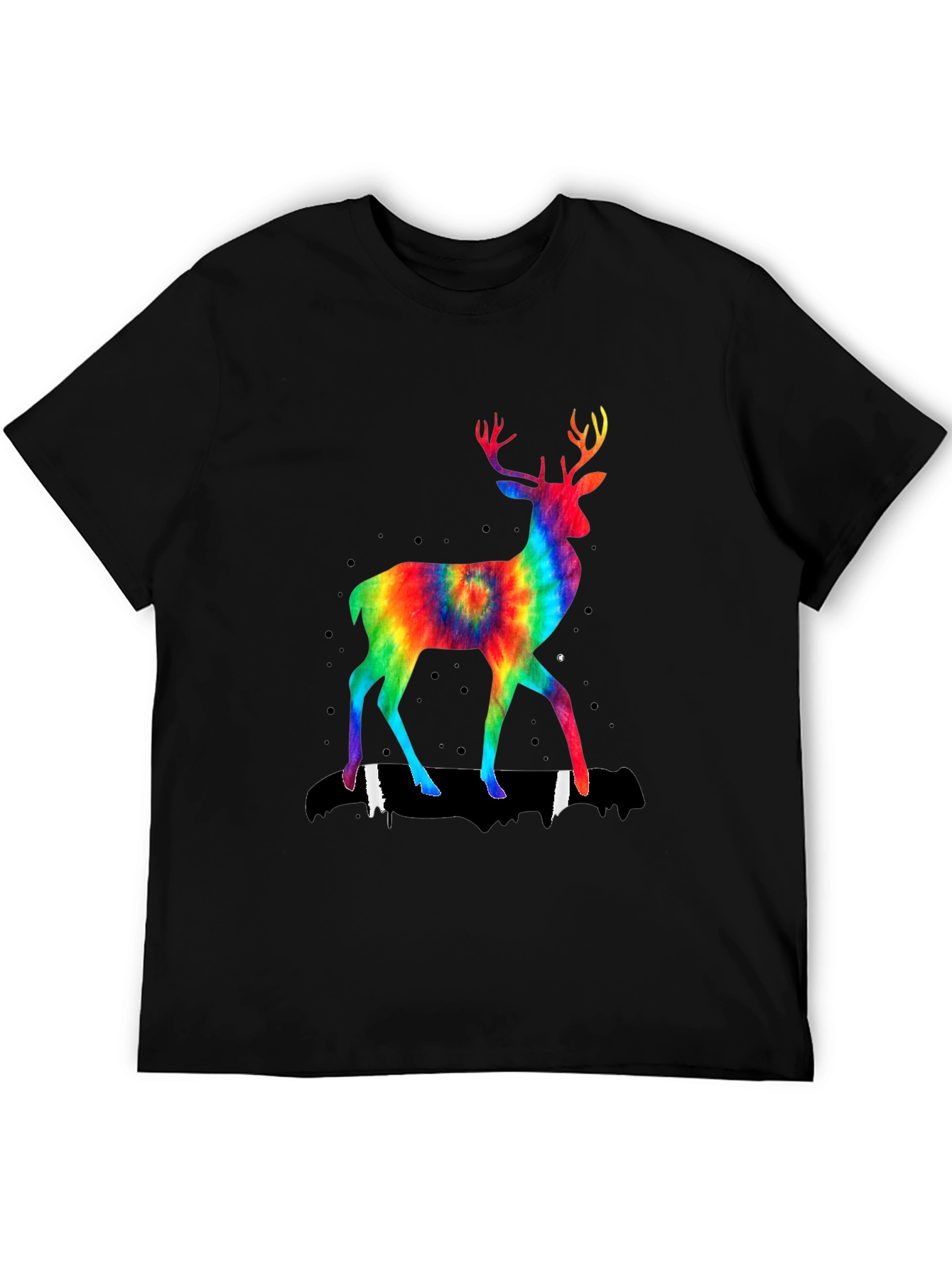 Rainbow Tie Dye Deer Graphic Tee