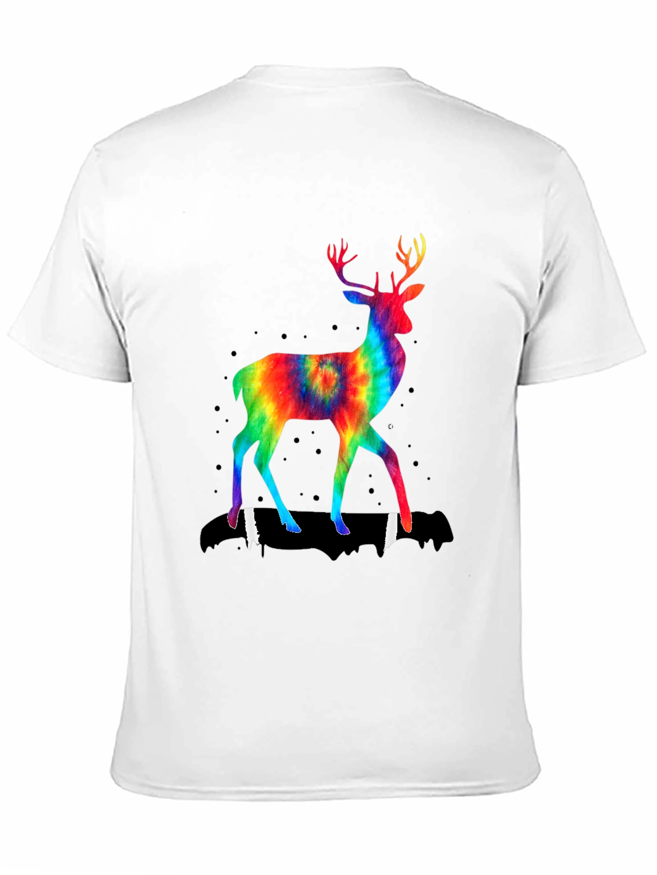 Rainbow Tie Dye Deer Graphic Tee