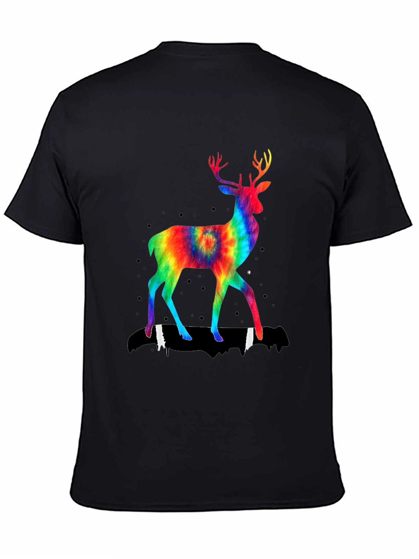 Rainbow Tie Dye Deer Graphic Tee