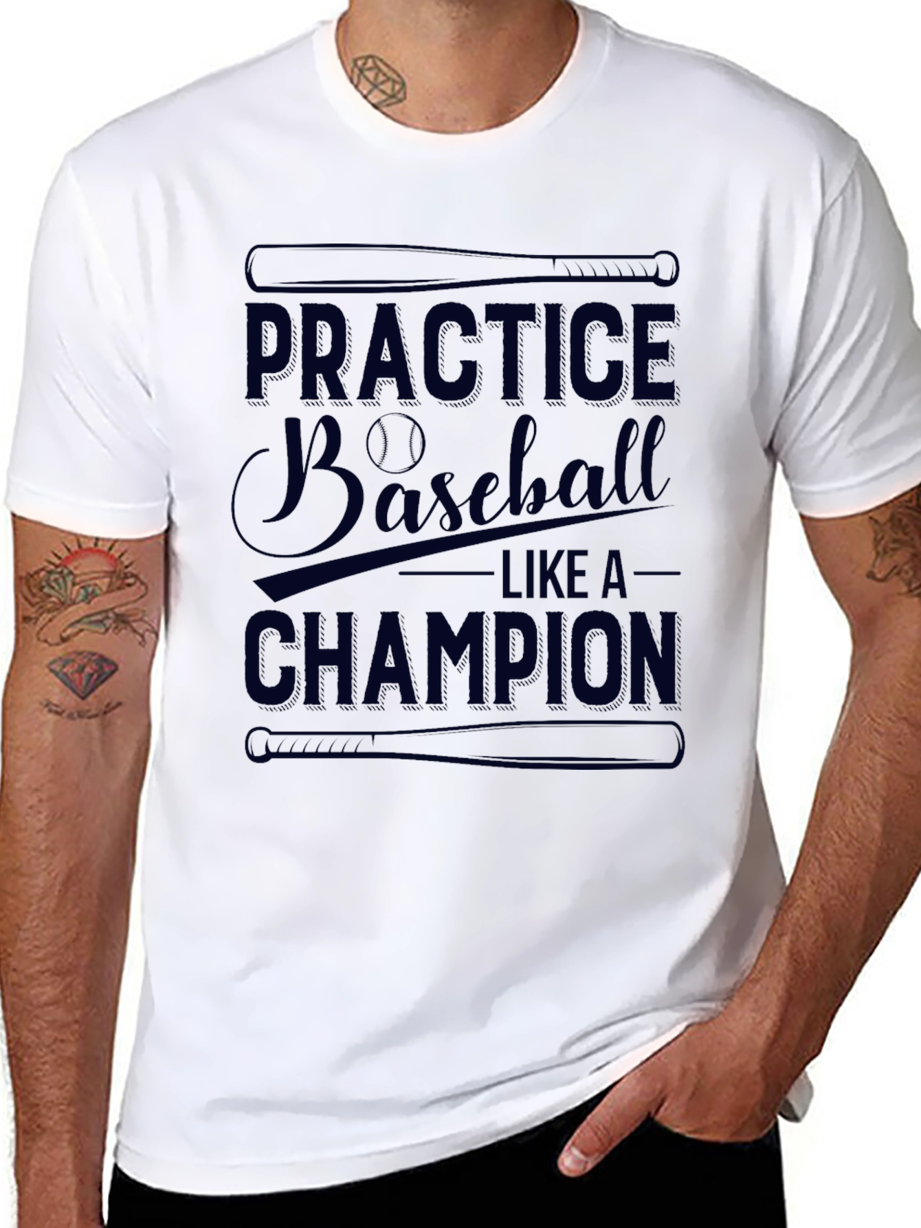 Baseball Practice Champion Graphic T-Shirt