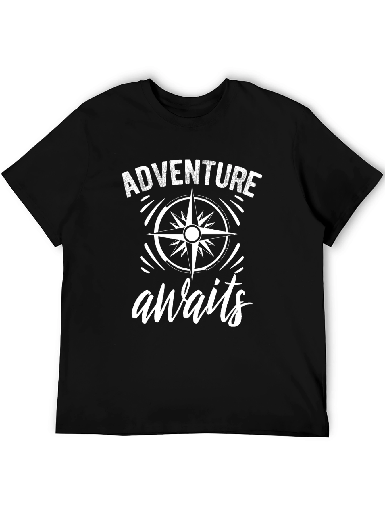 Adventure Awaits Graphic T-Shirt - Black