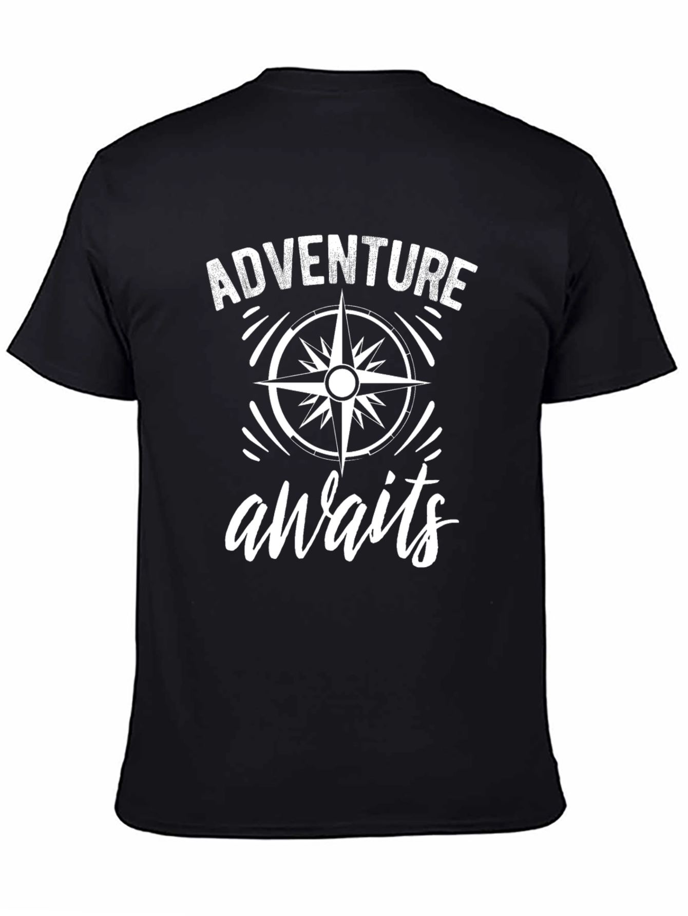 Adventure Awaits Graphic T-Shirt - Black