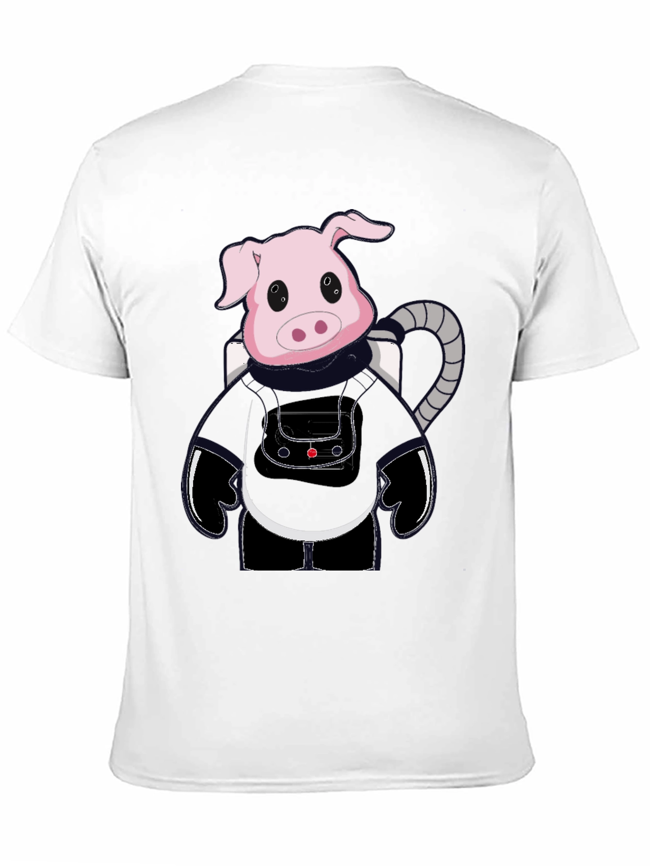 Astronaut Pig Graphic Tee - Black T-Shirt