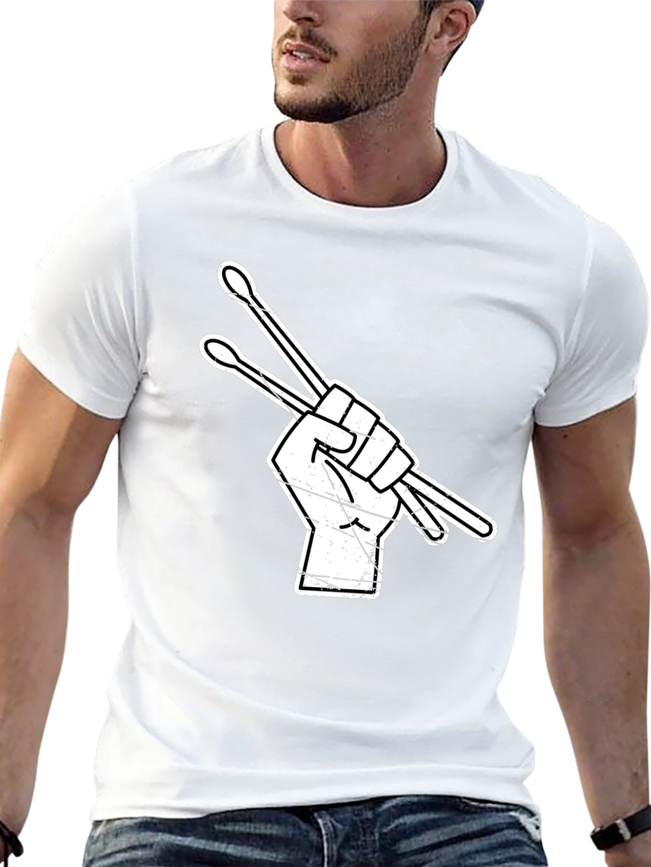 Drummer Hand Drumsticks Graphic T-Shirt