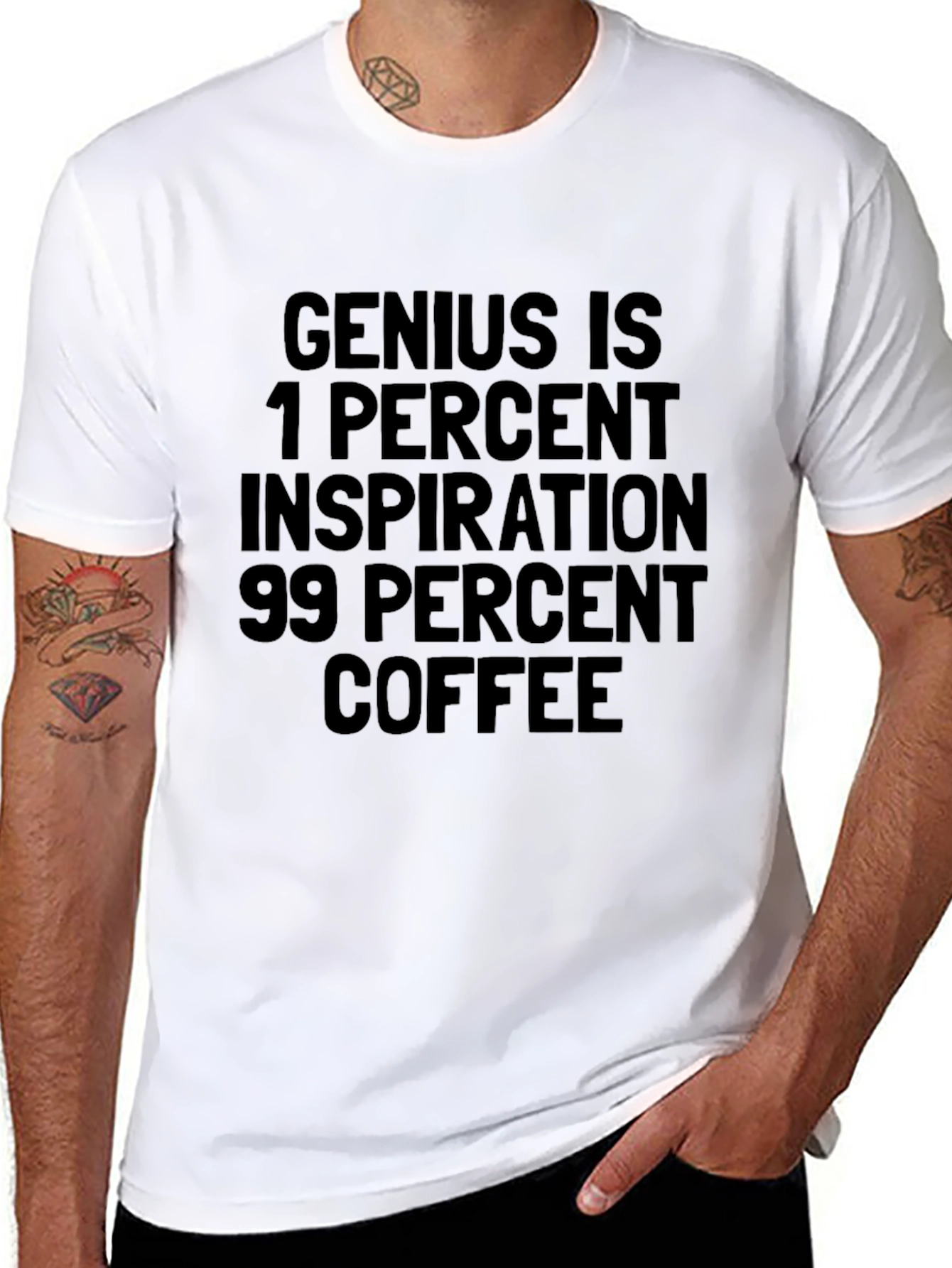 Coffee Inspiration Tee - Black Cotton