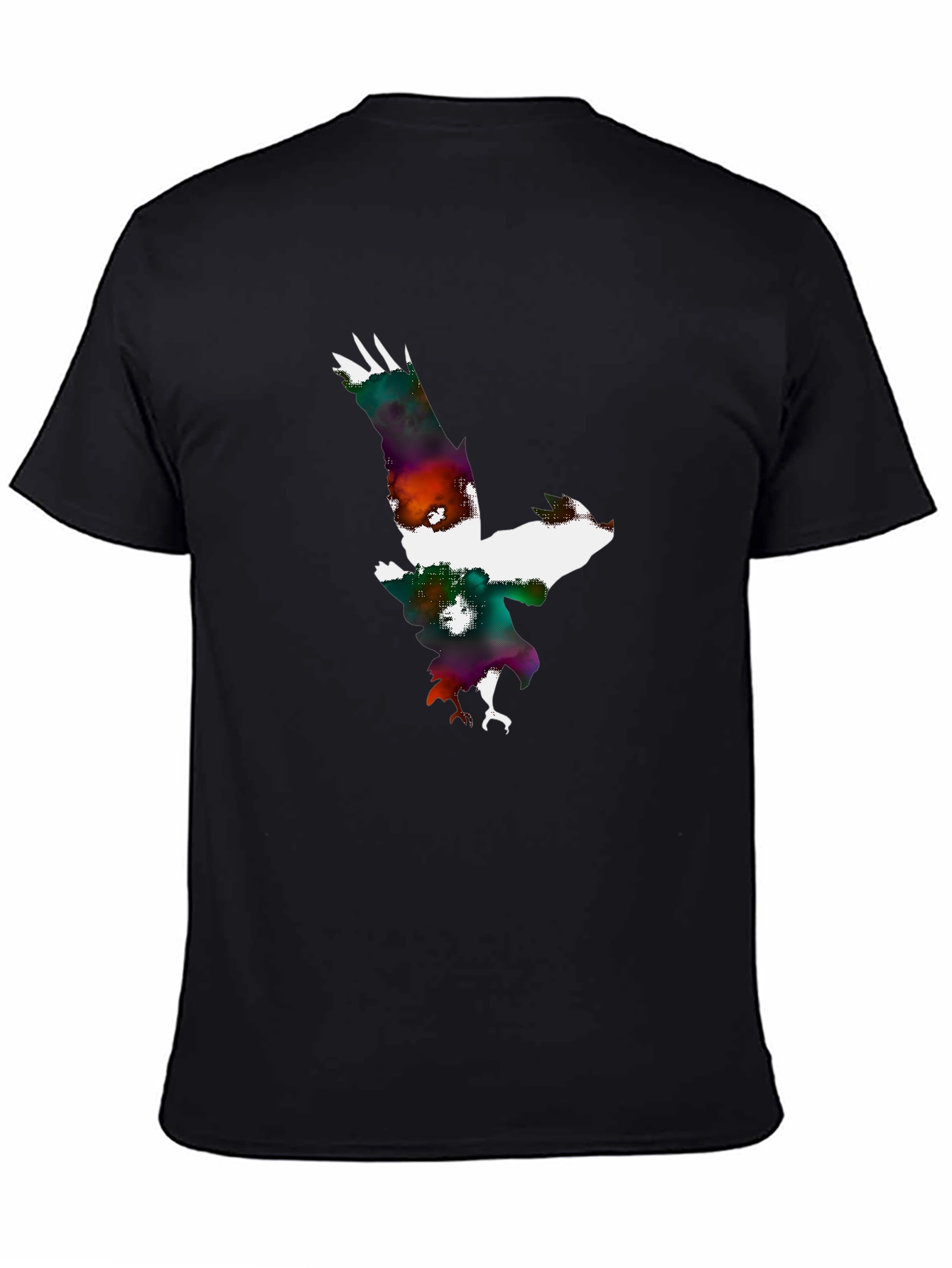 Abstract Eagle Graphic Black T-Shirt