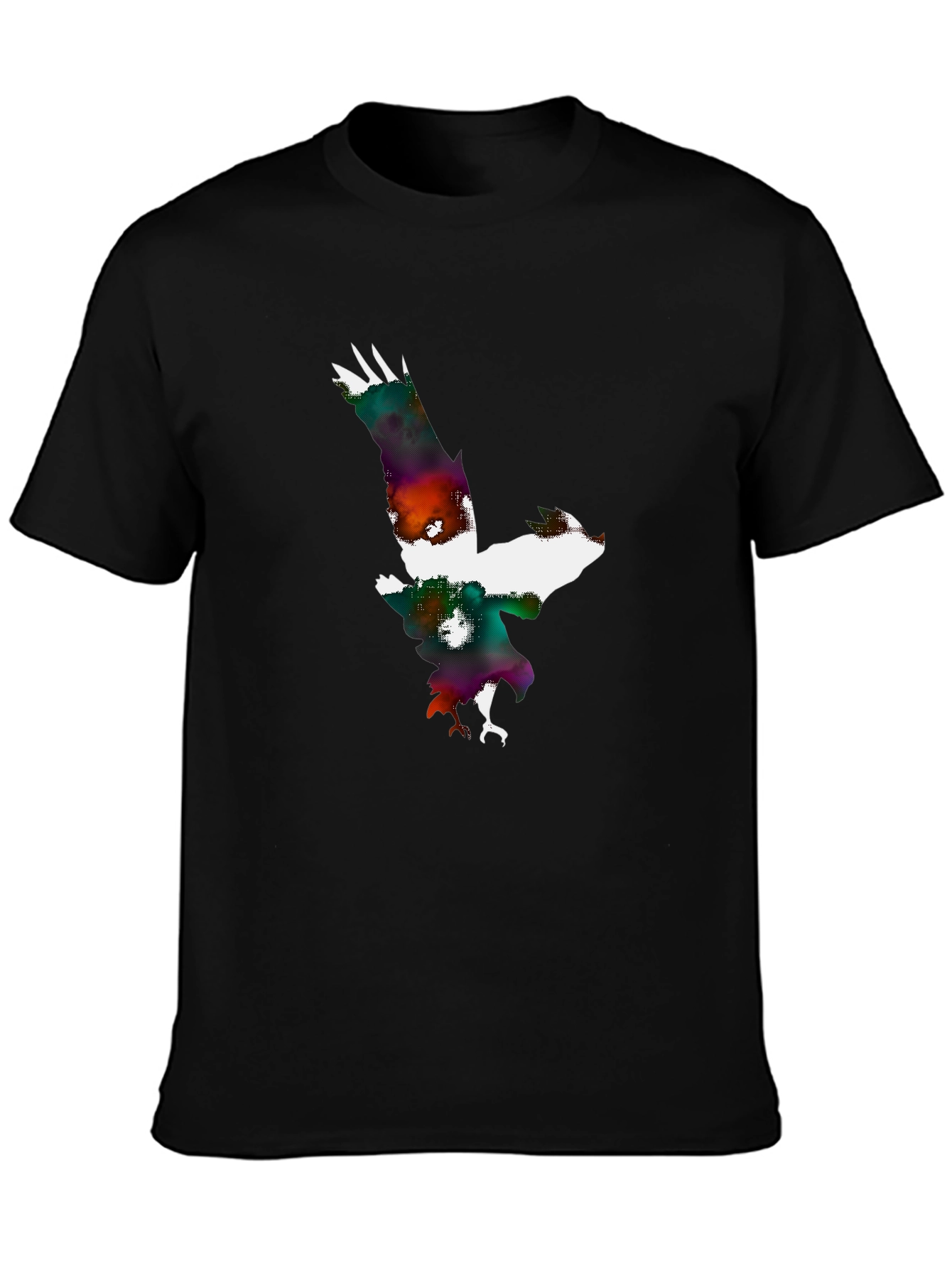 Abstract Eagle Graphic Black T-Shirt
