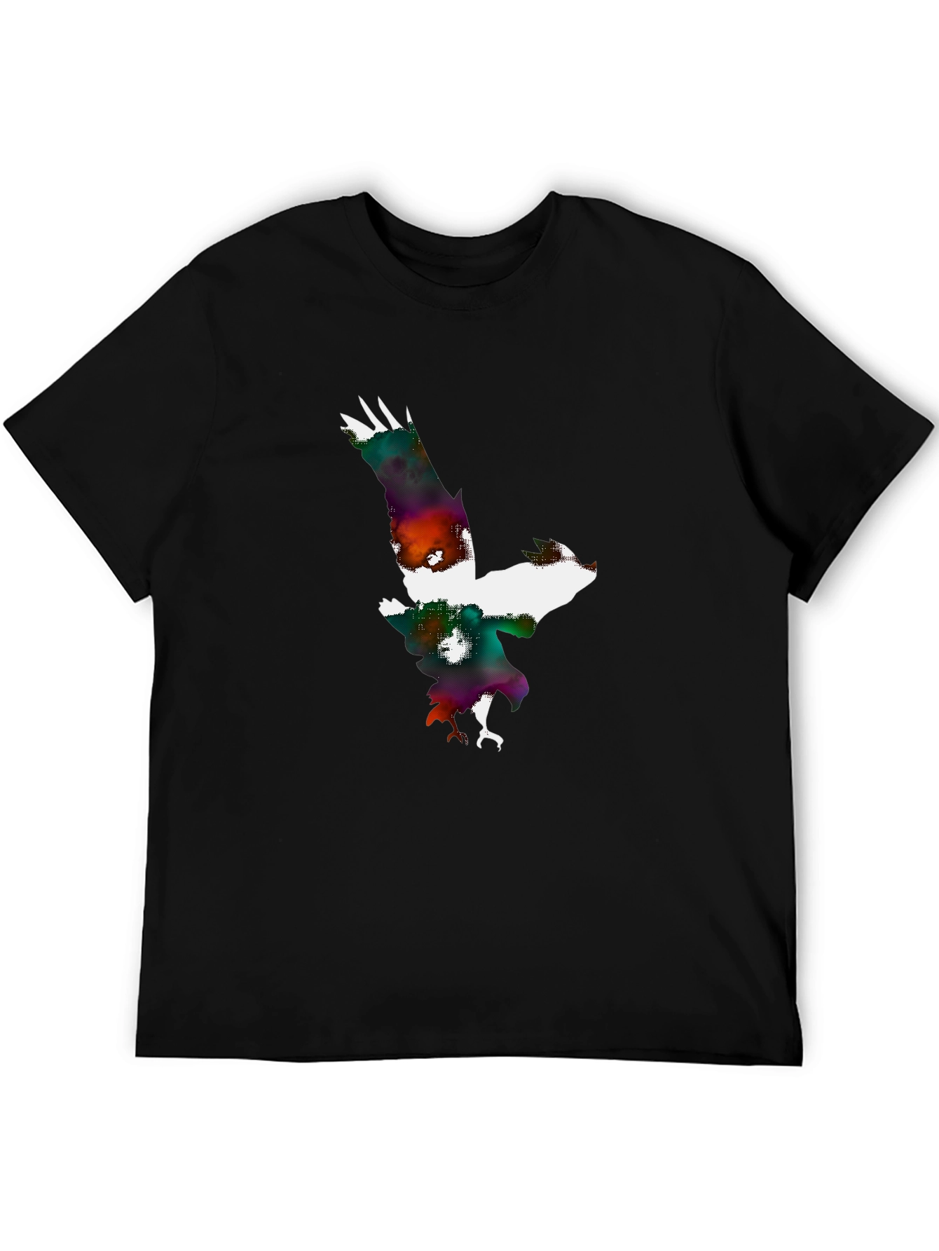 Abstract Eagle Graphic Black T-Shirt