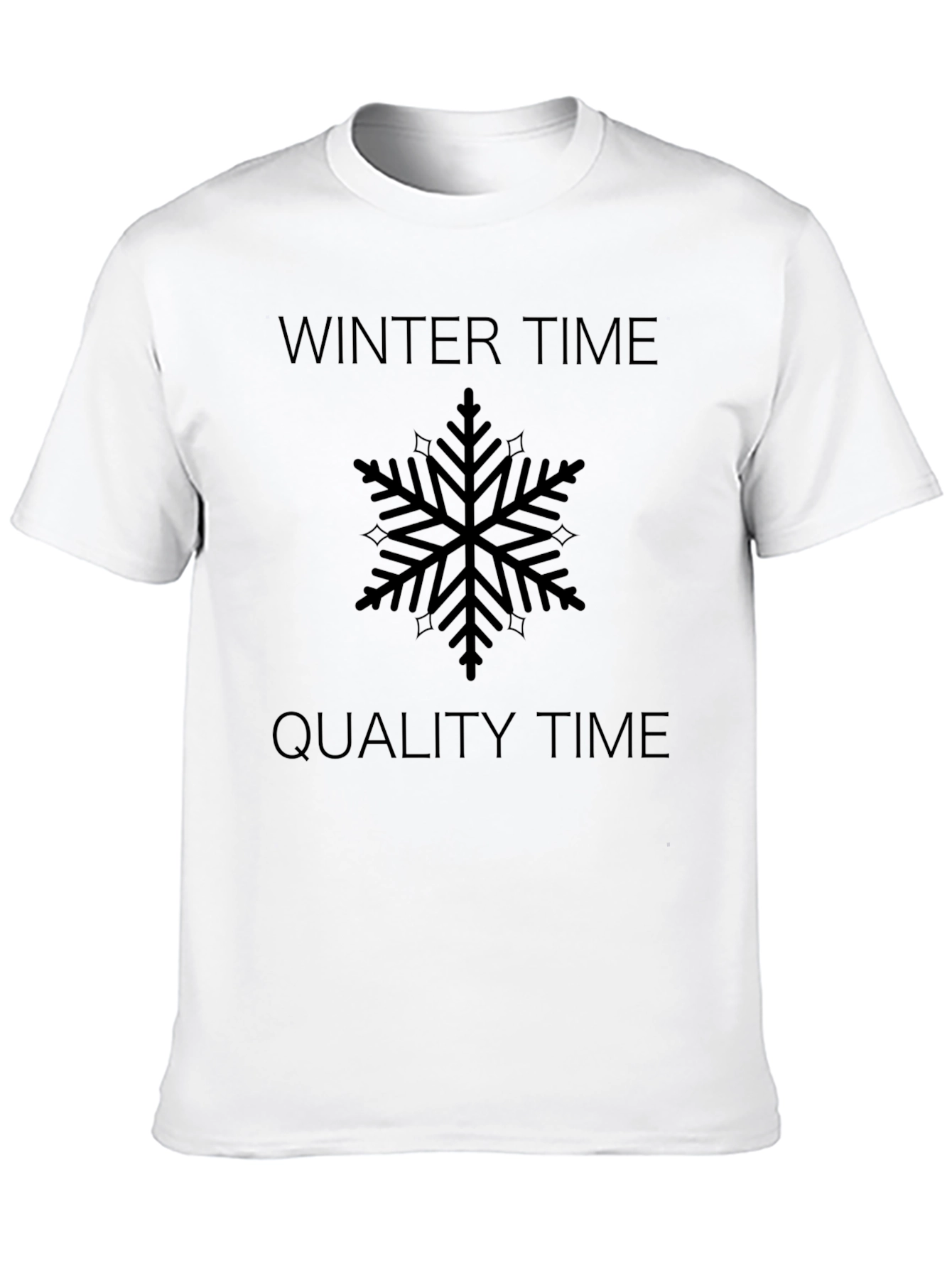 Winter Time Quality Time Snowflake Graphic Tee