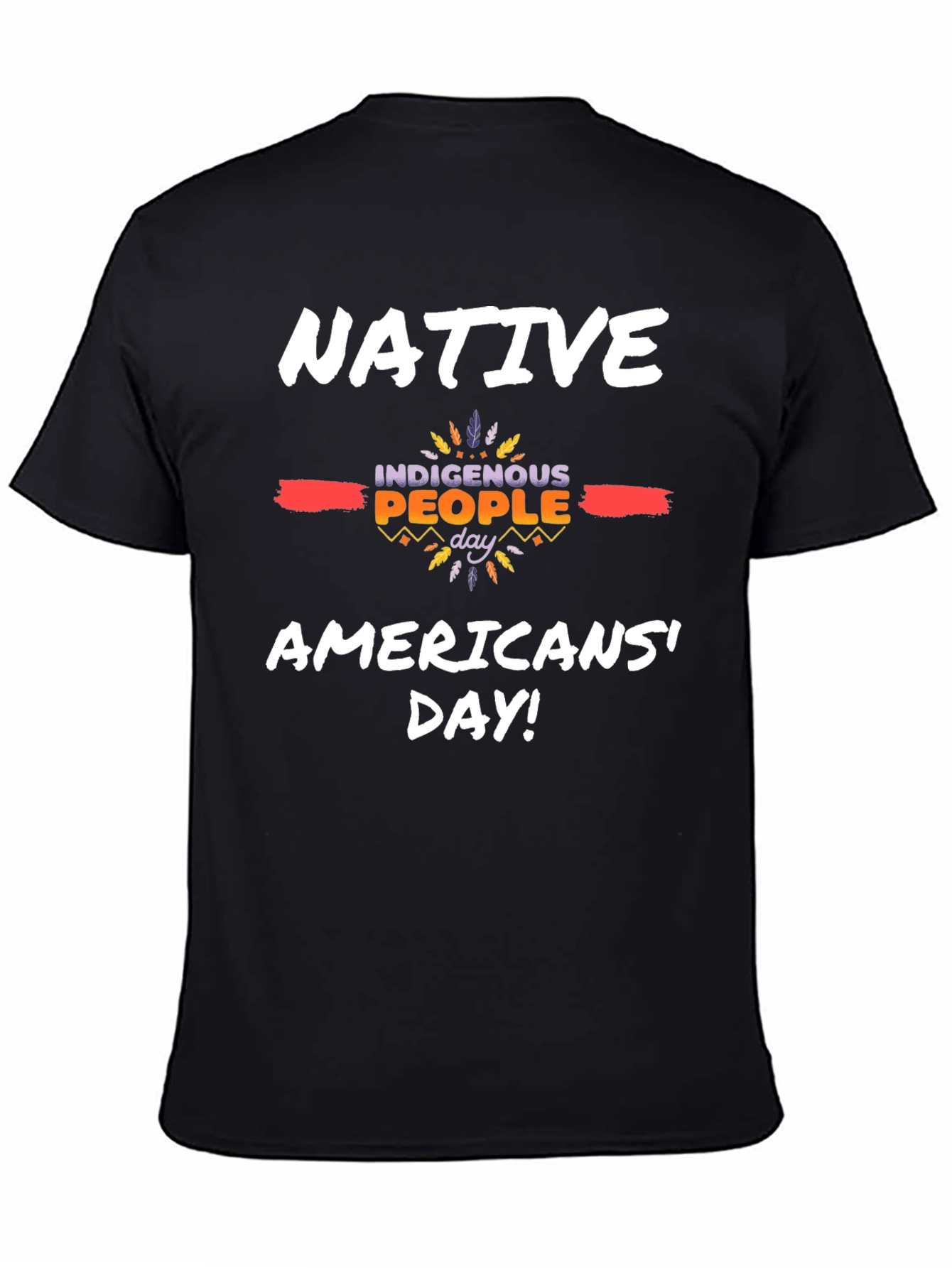Native Americans Day T-Shirt - Black