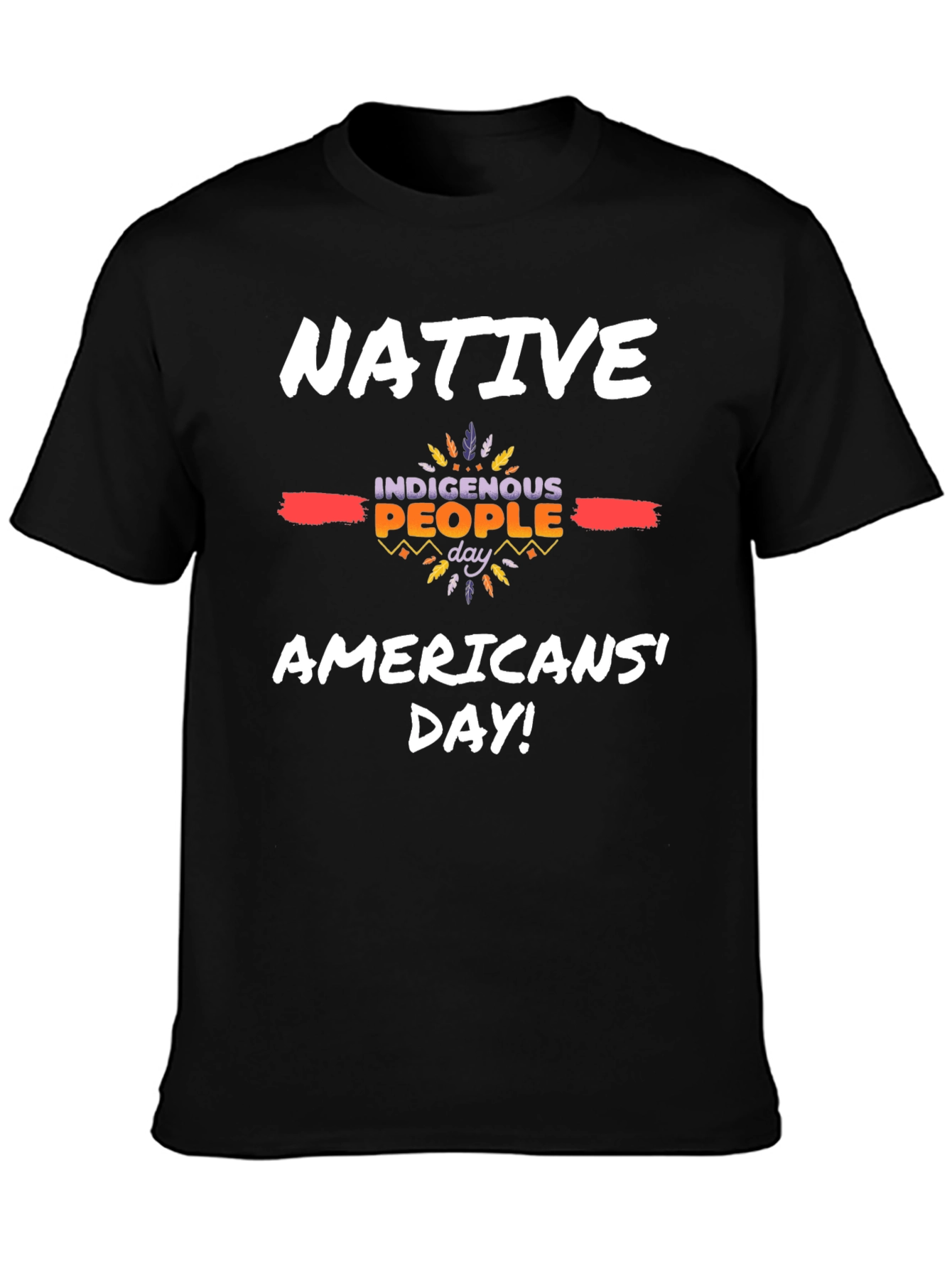 Native Americans Day T-Shirt - Black