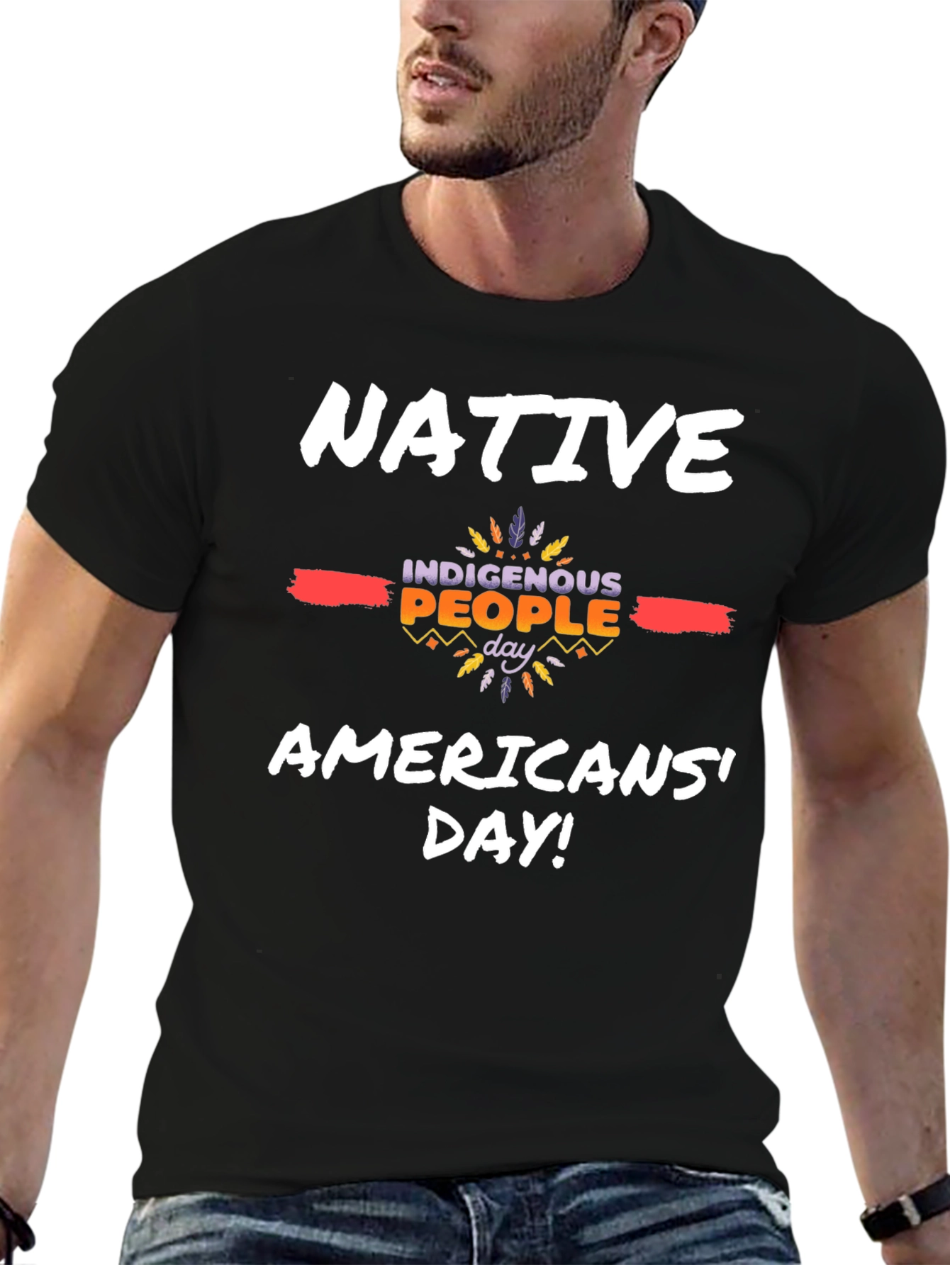 Native Americans Day T-Shirt - Black