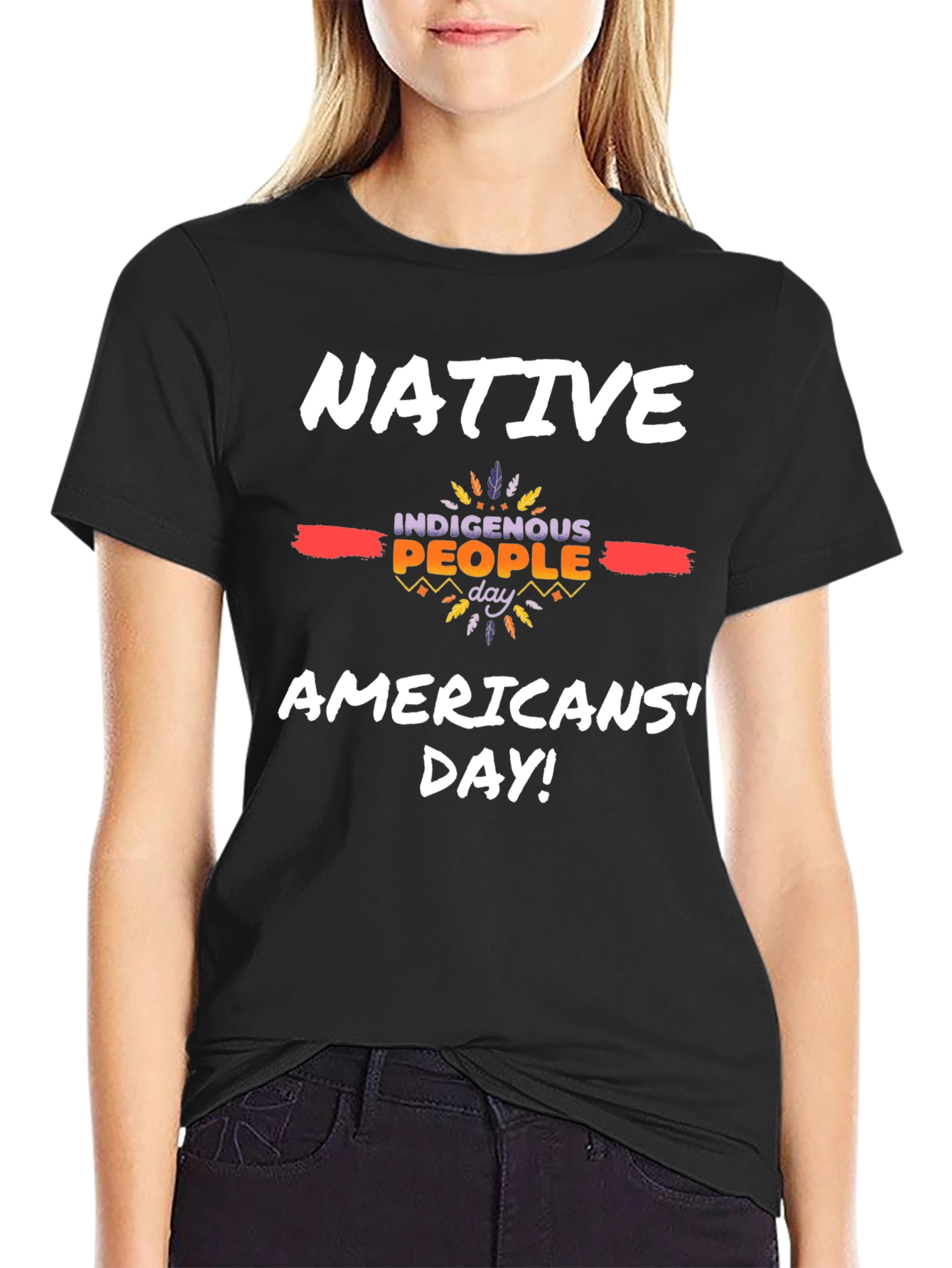 Native Americans Day T-Shirt - Black