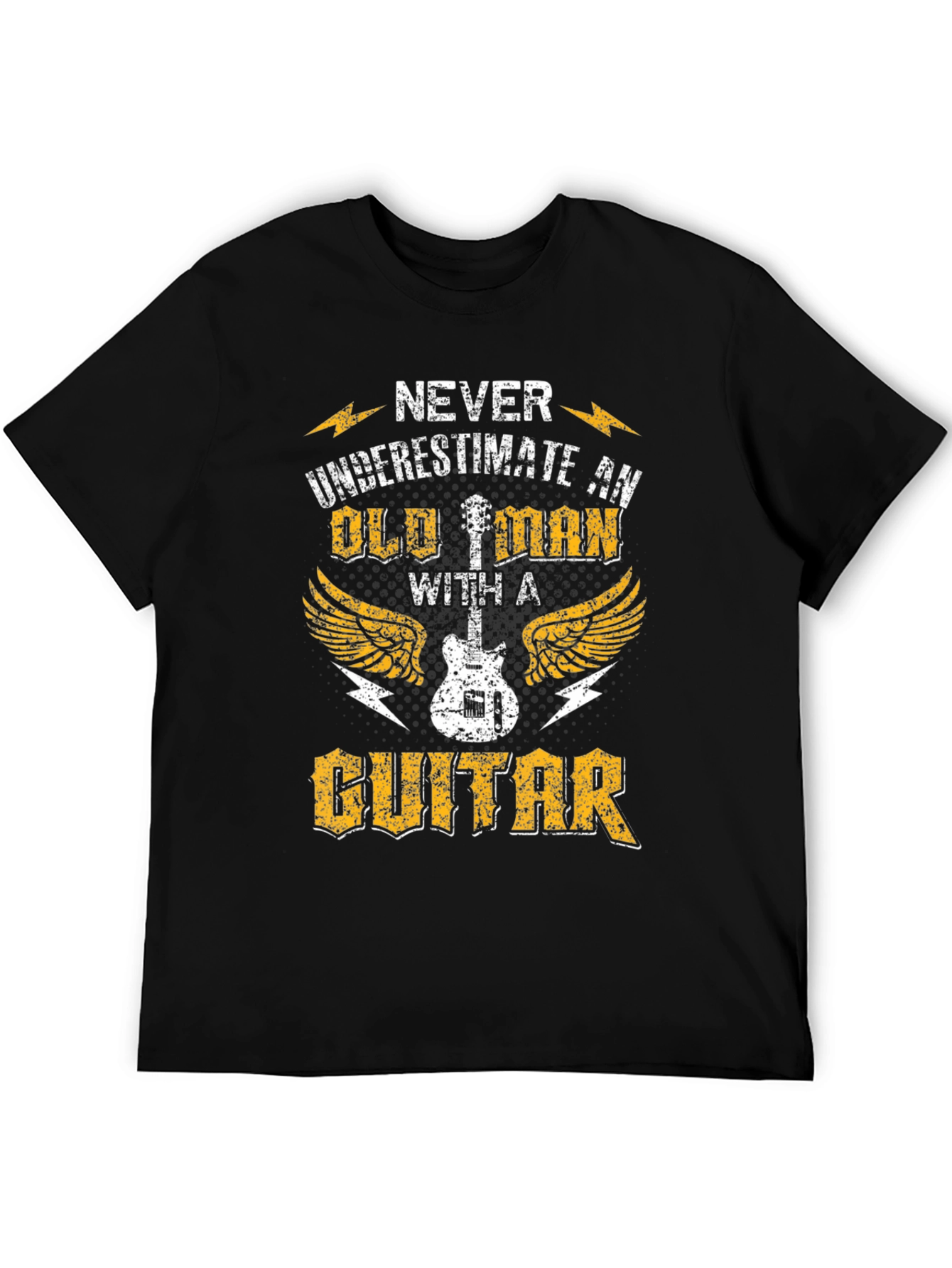 Never Underestimate Old Man With Guitar T-Shirt