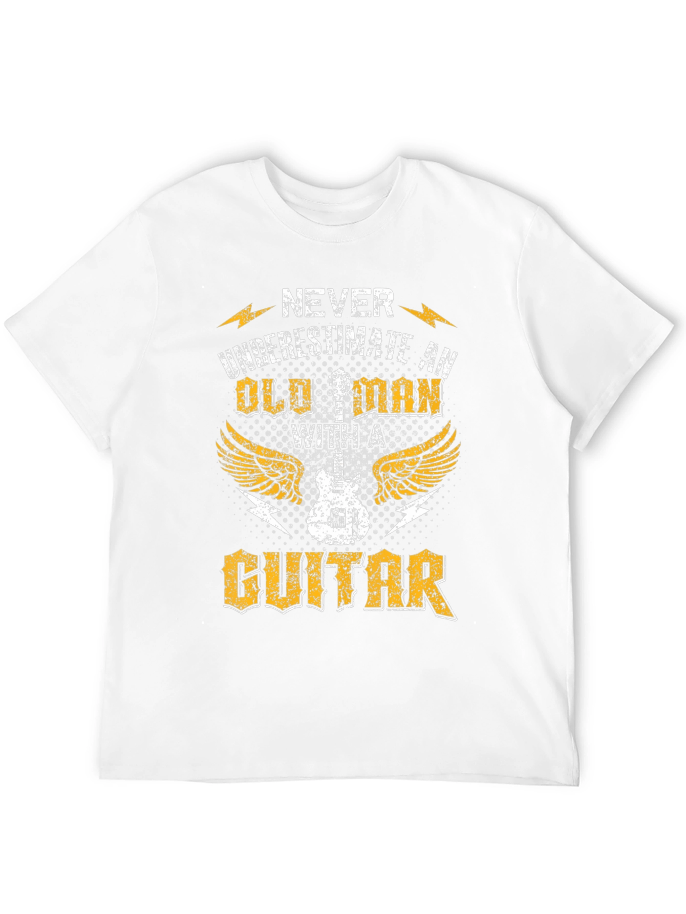 Never Underestimate Old Man With Guitar T-Shirt