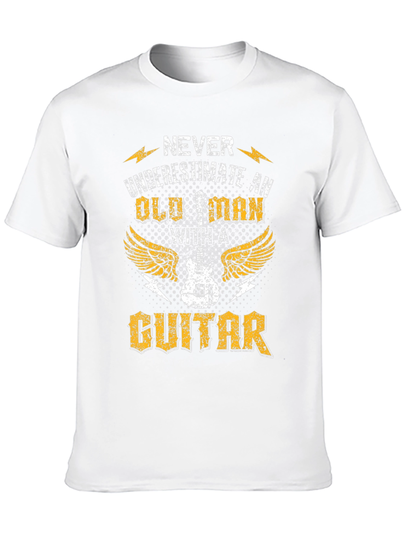 Never Underestimate Old Man With Guitar T-Shirt
