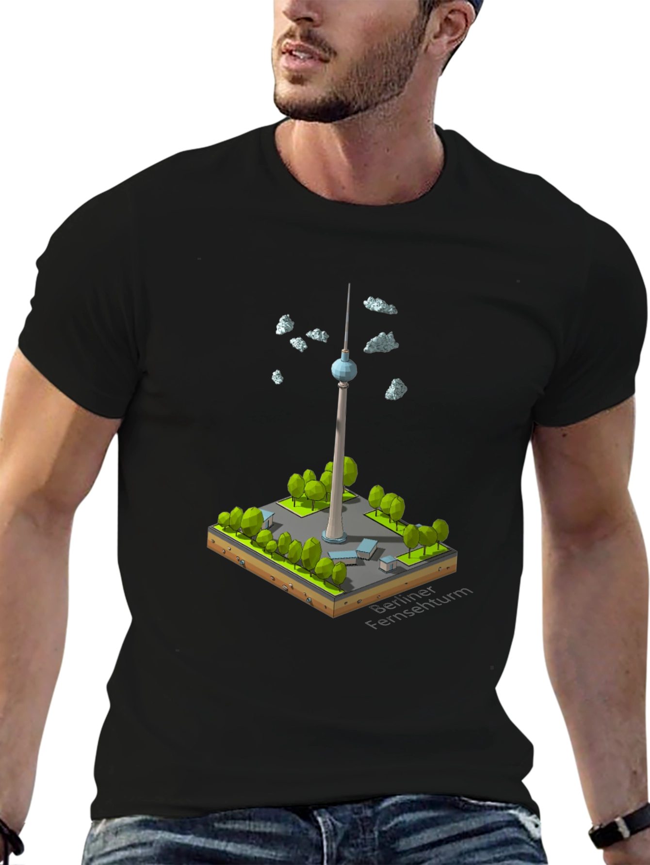 Berlin TV Tower Isometric Art T-Shirt