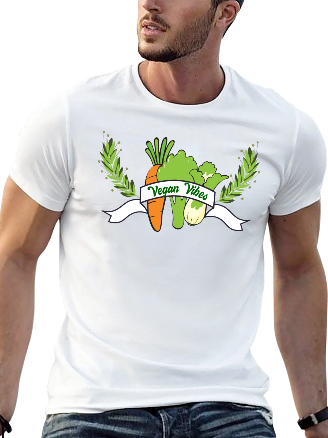 Vegan Vibes Graphic T-Shirt - Black