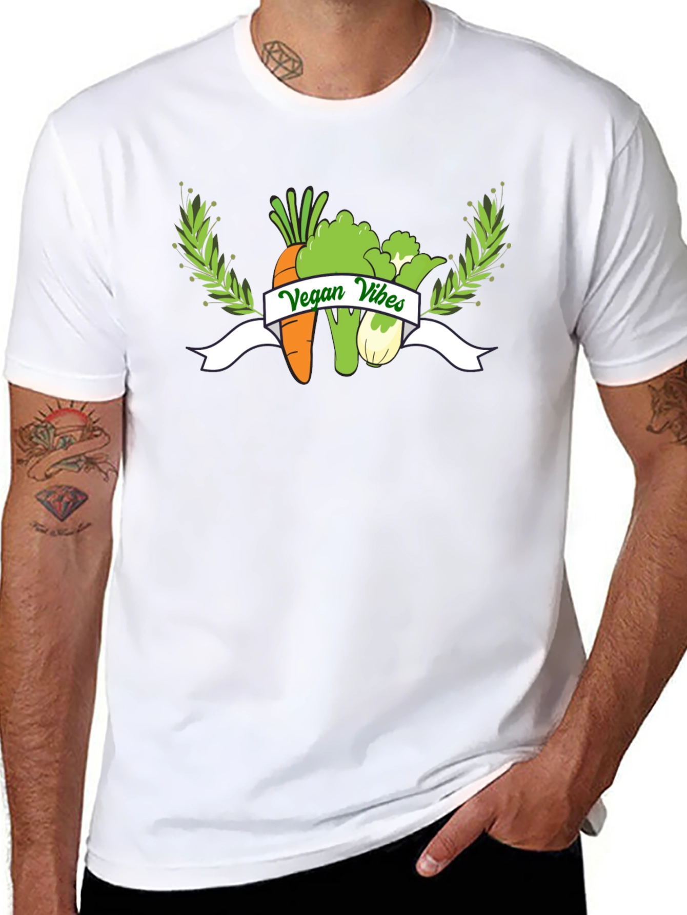 Vegan Vibes Graphic T-Shirt - Black