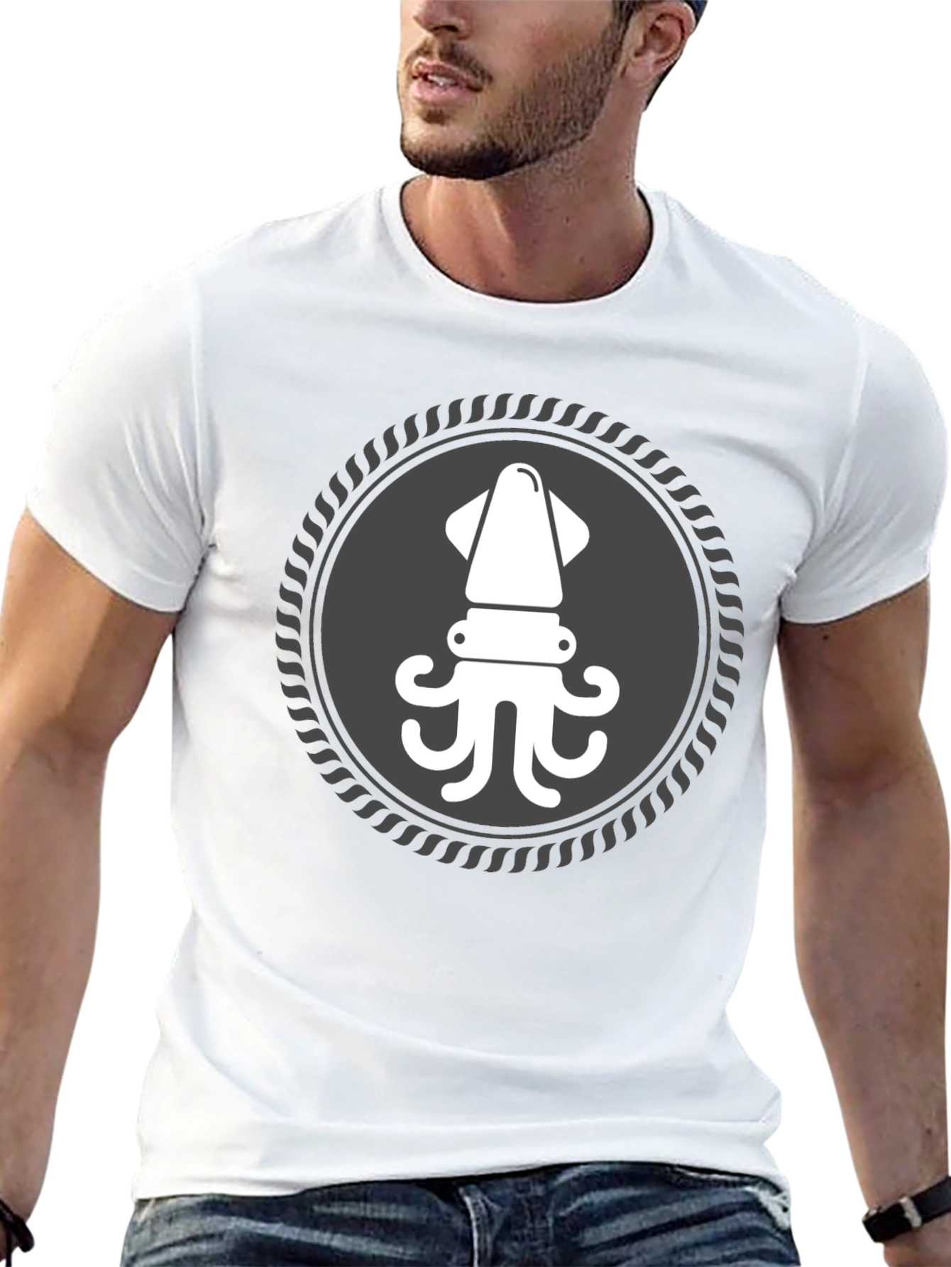 Squid Graphic T-Shirt - Black