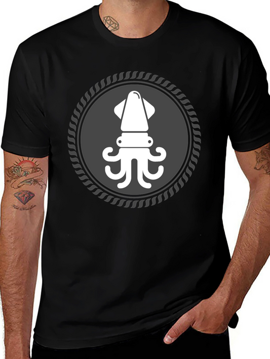 Squid Graphic T-Shirt - Black