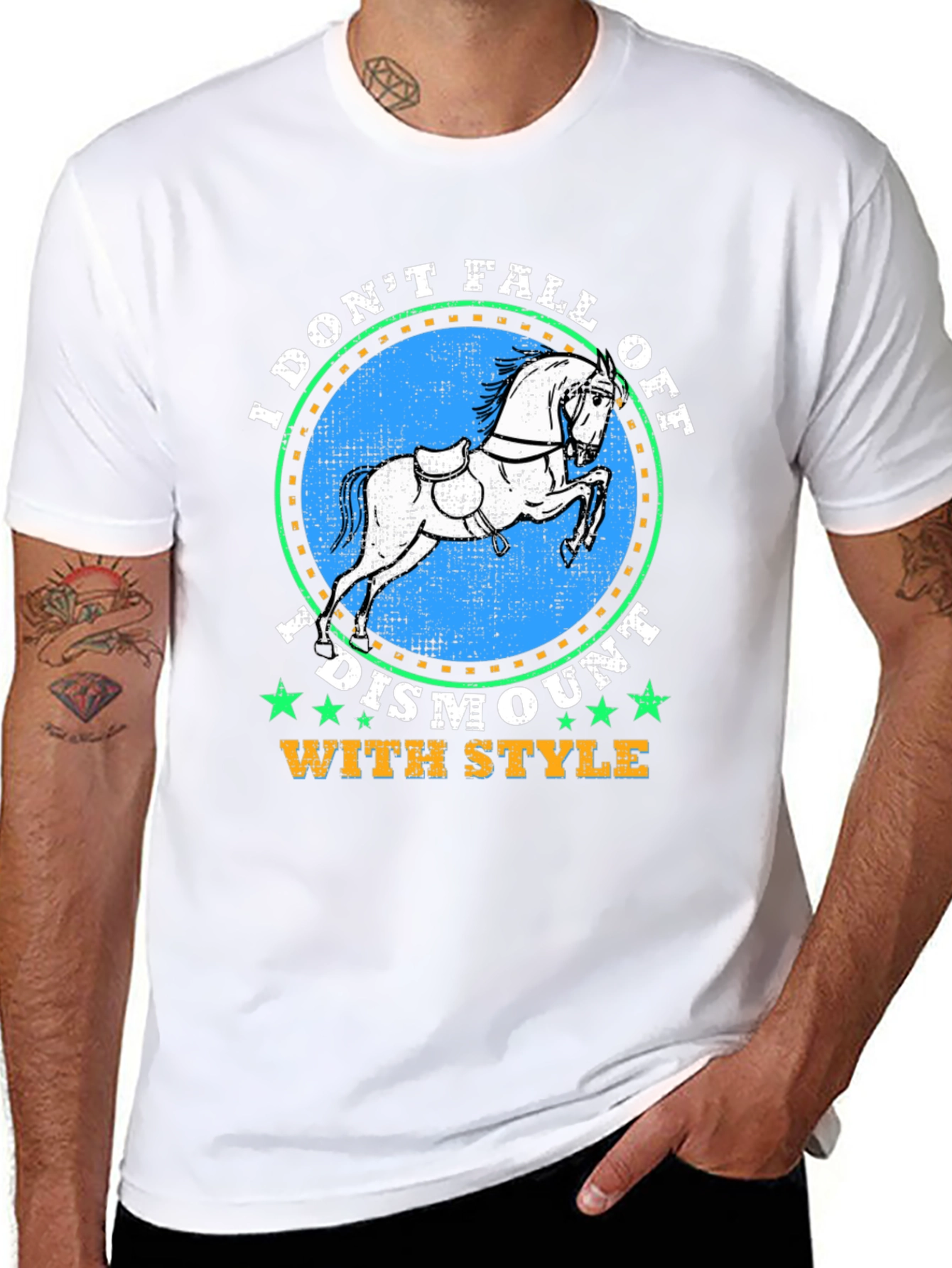 Equestrian Style T-Shirt - Dismount With Style