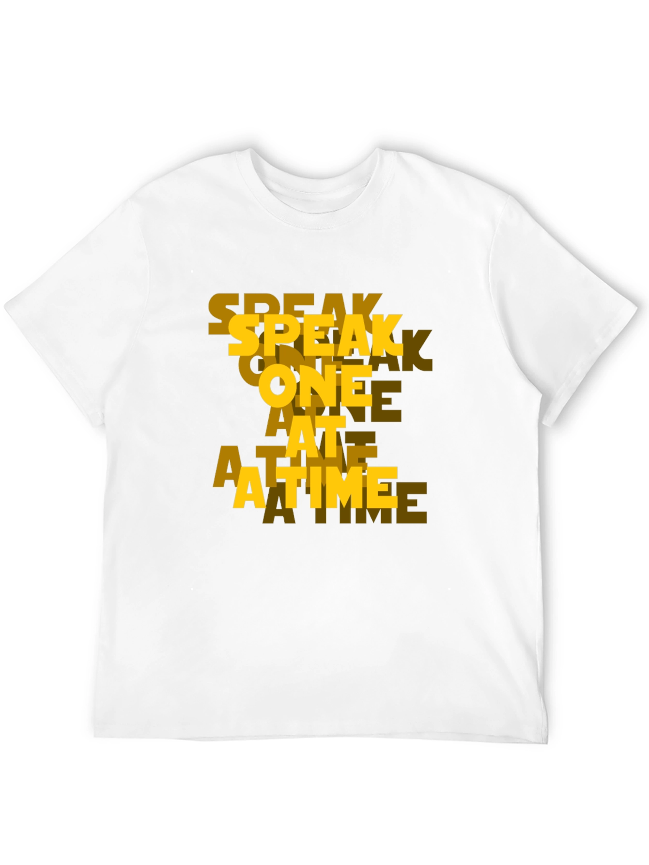 Speak One At A Time Black Graphic Tee