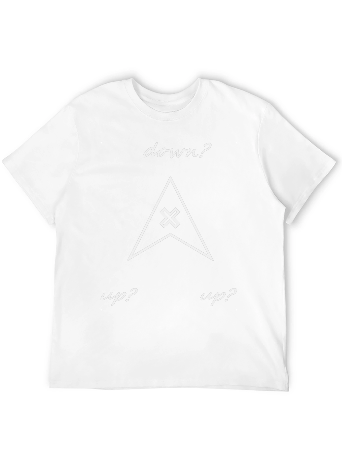 Up? Down? Graphic Tee - Black Cotton T-Shirt
