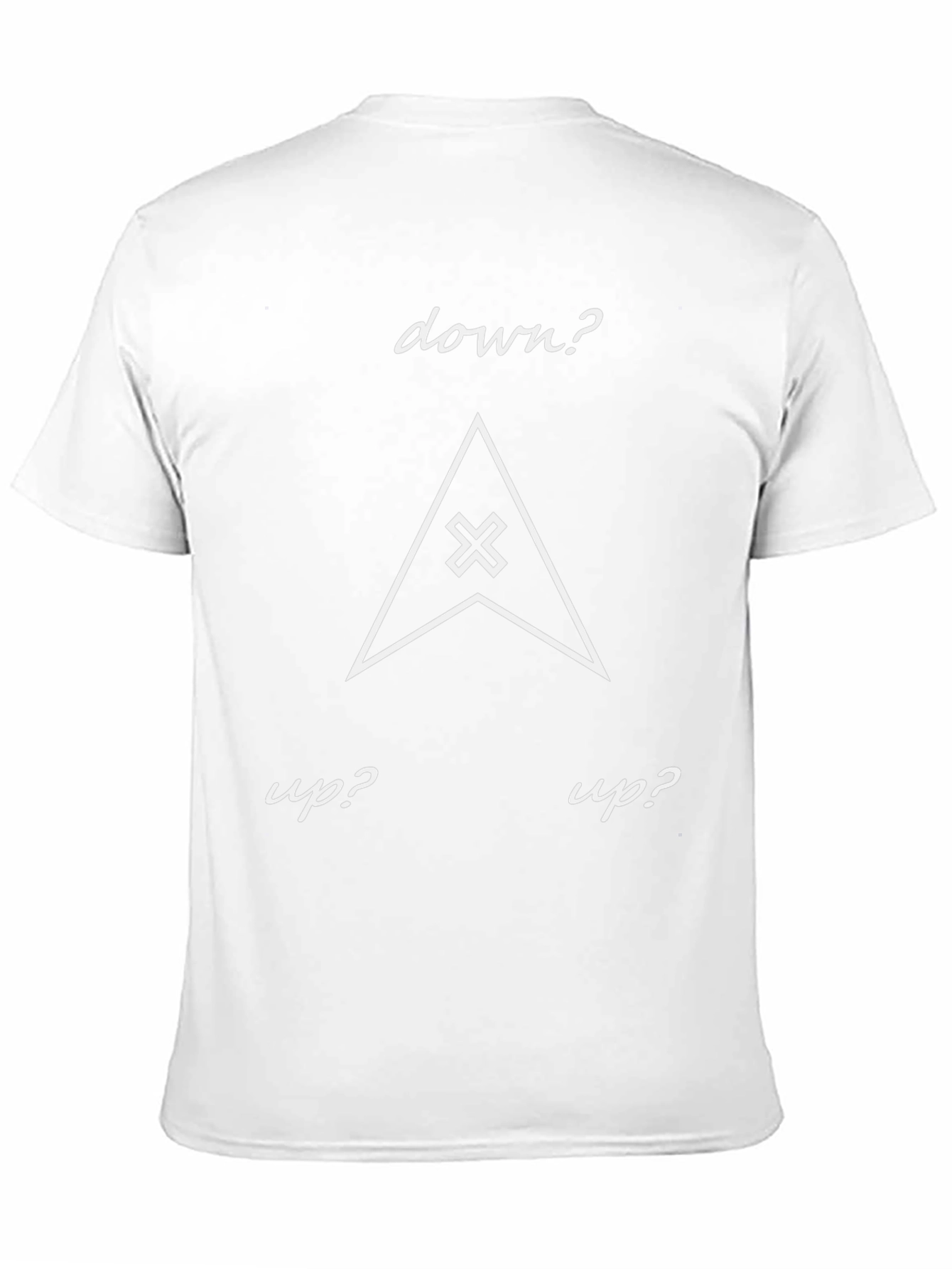 Up? Down? Graphic Tee - Black Cotton T-Shirt