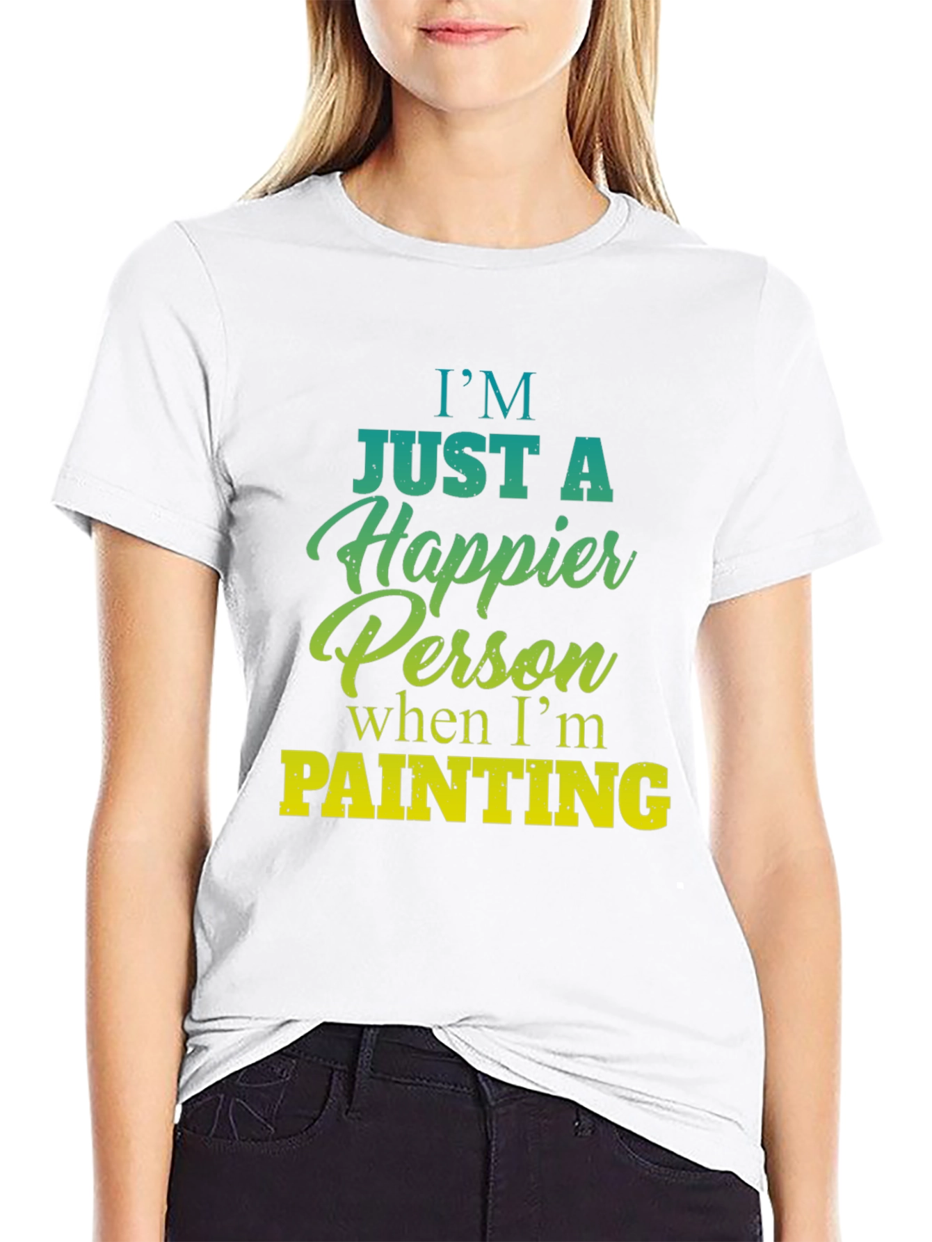 Happier Person Painting Graphic T-Shirt