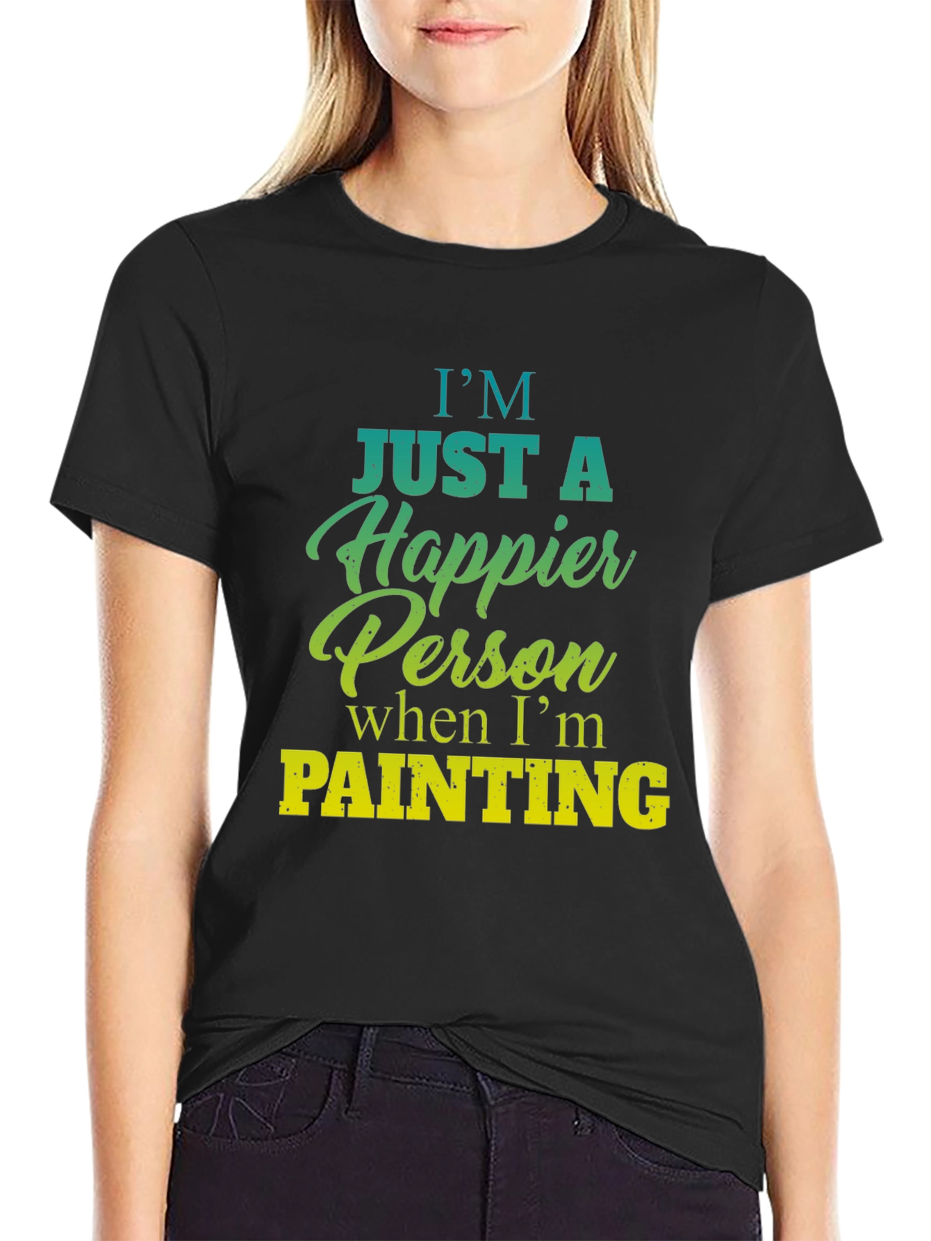 Happier Person Painting Graphic T-Shirt