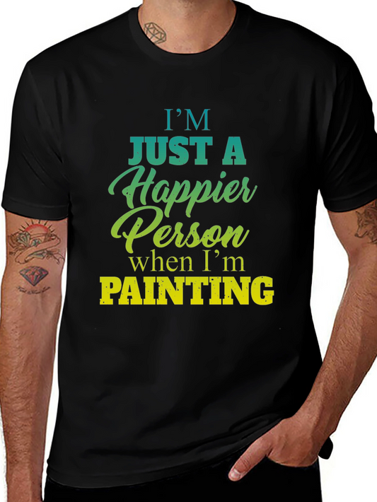 Happier Person Painting Graphic T-Shirt