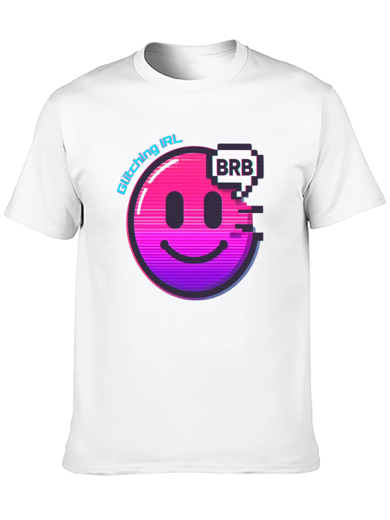 Glitching IRL BRB Graphic Tee - Black