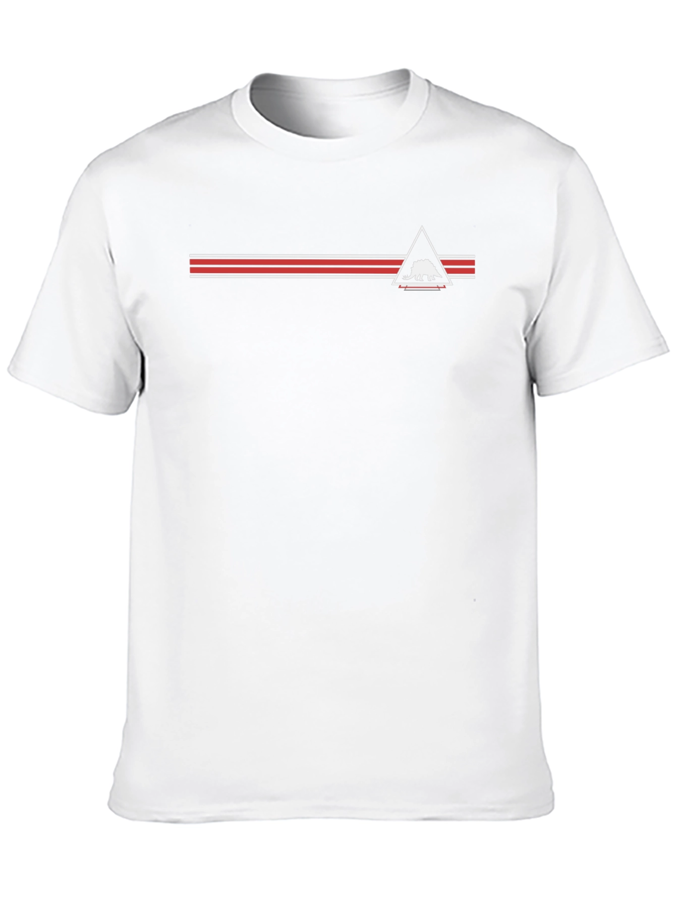 Geometric Dinosaur Graphic Tee - Mens Black T-Shirt