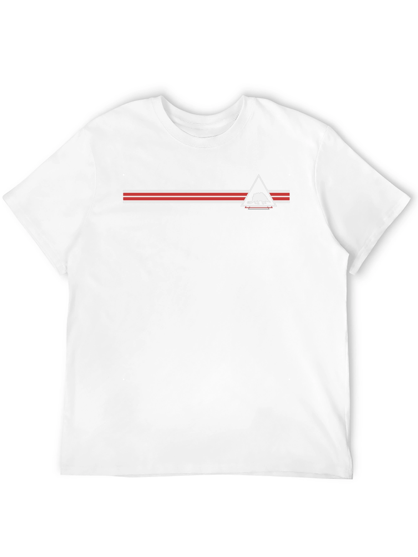 Geometric Dinosaur Graphic Tee - Mens Black T-Shirt