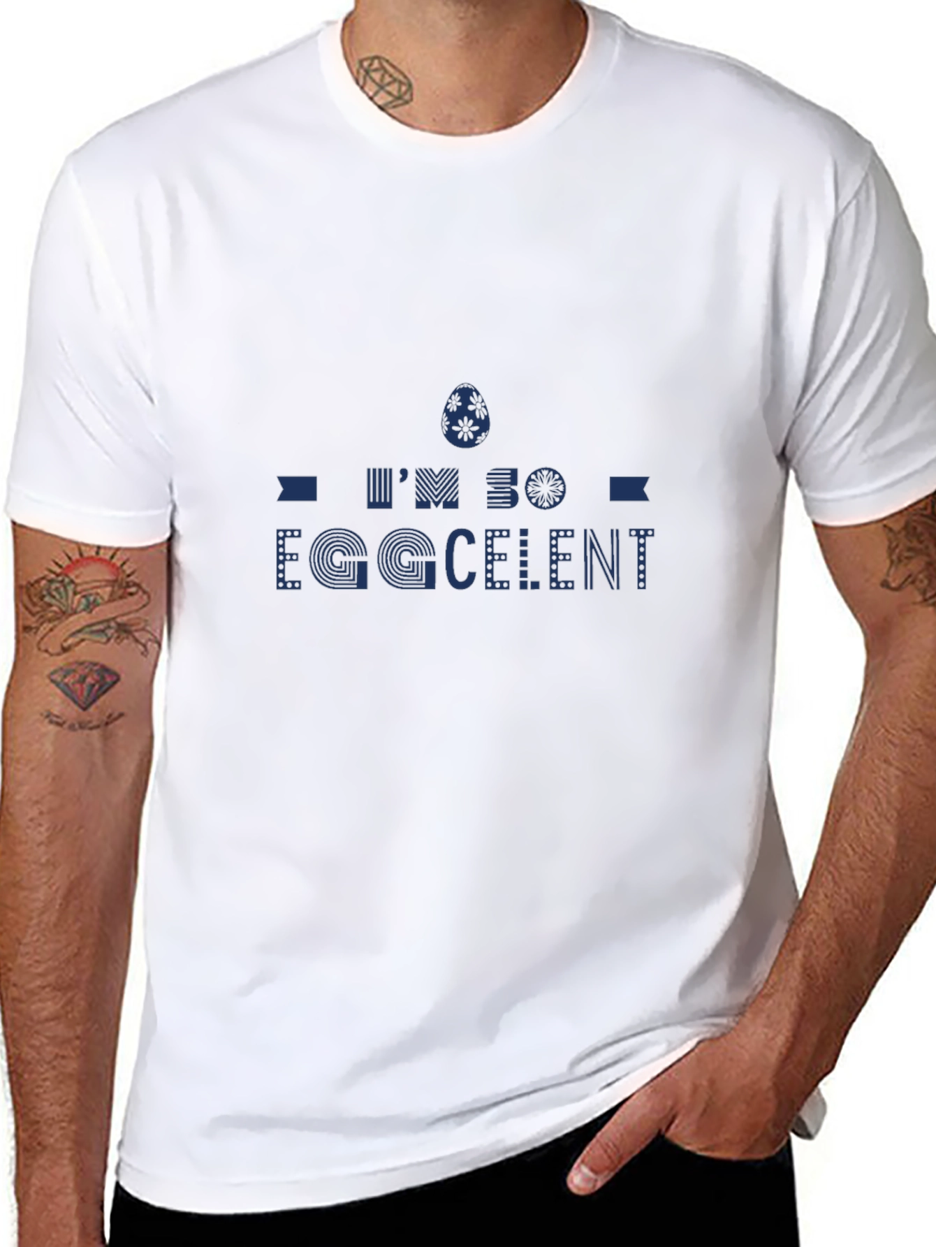 Eggcellent Easter T-Shirt - Mens Black Tee