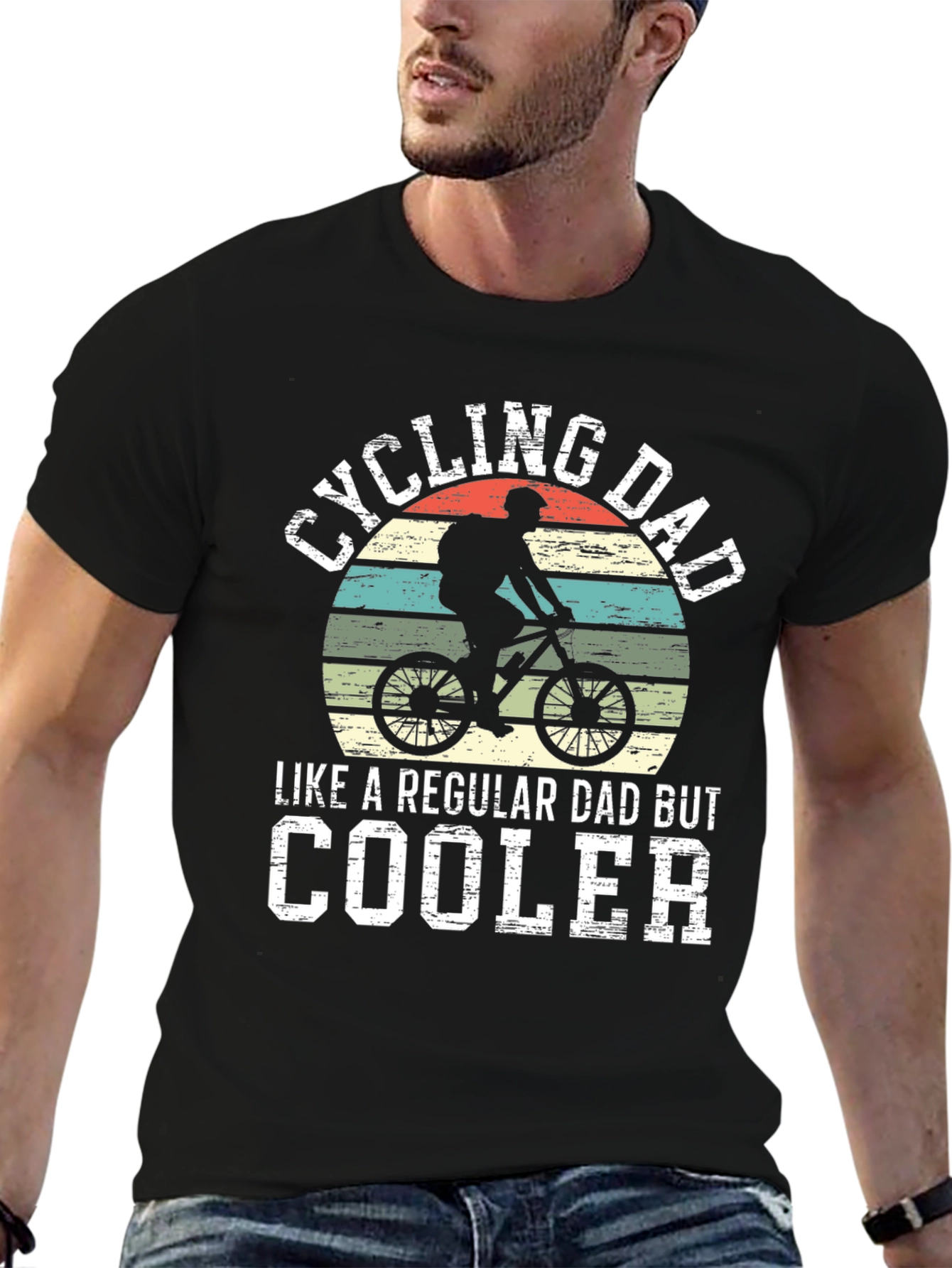 Cycling Dad T-Shirt - Cool Dad Design