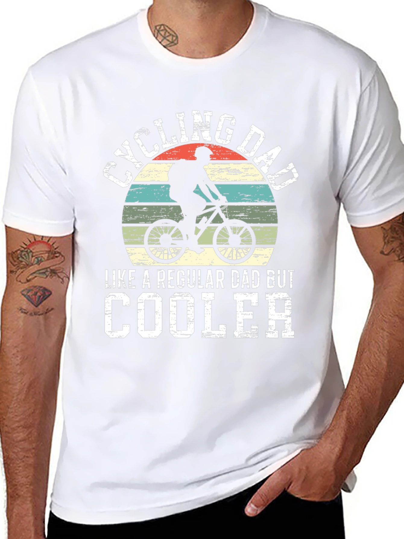 Cycling Dad T-Shirt - Cool Dad Design