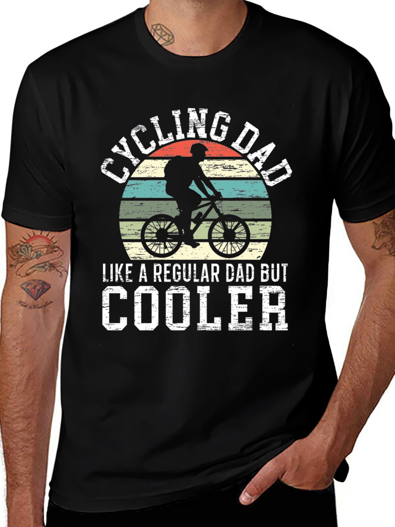 Cycling Dad T-Shirt - Cool Dad Design
