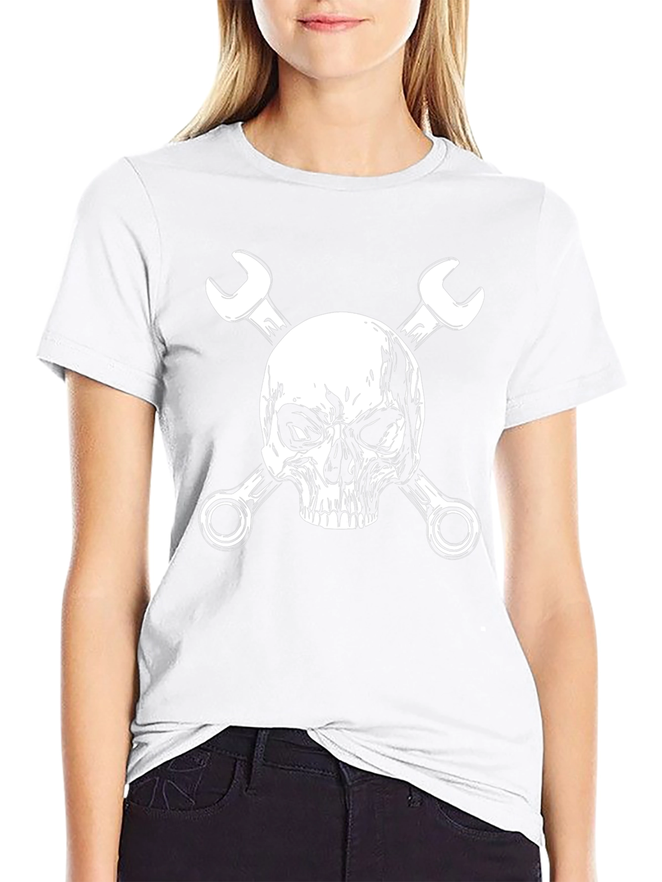 Skull & Wrenches Graphic Black T-Shirt
