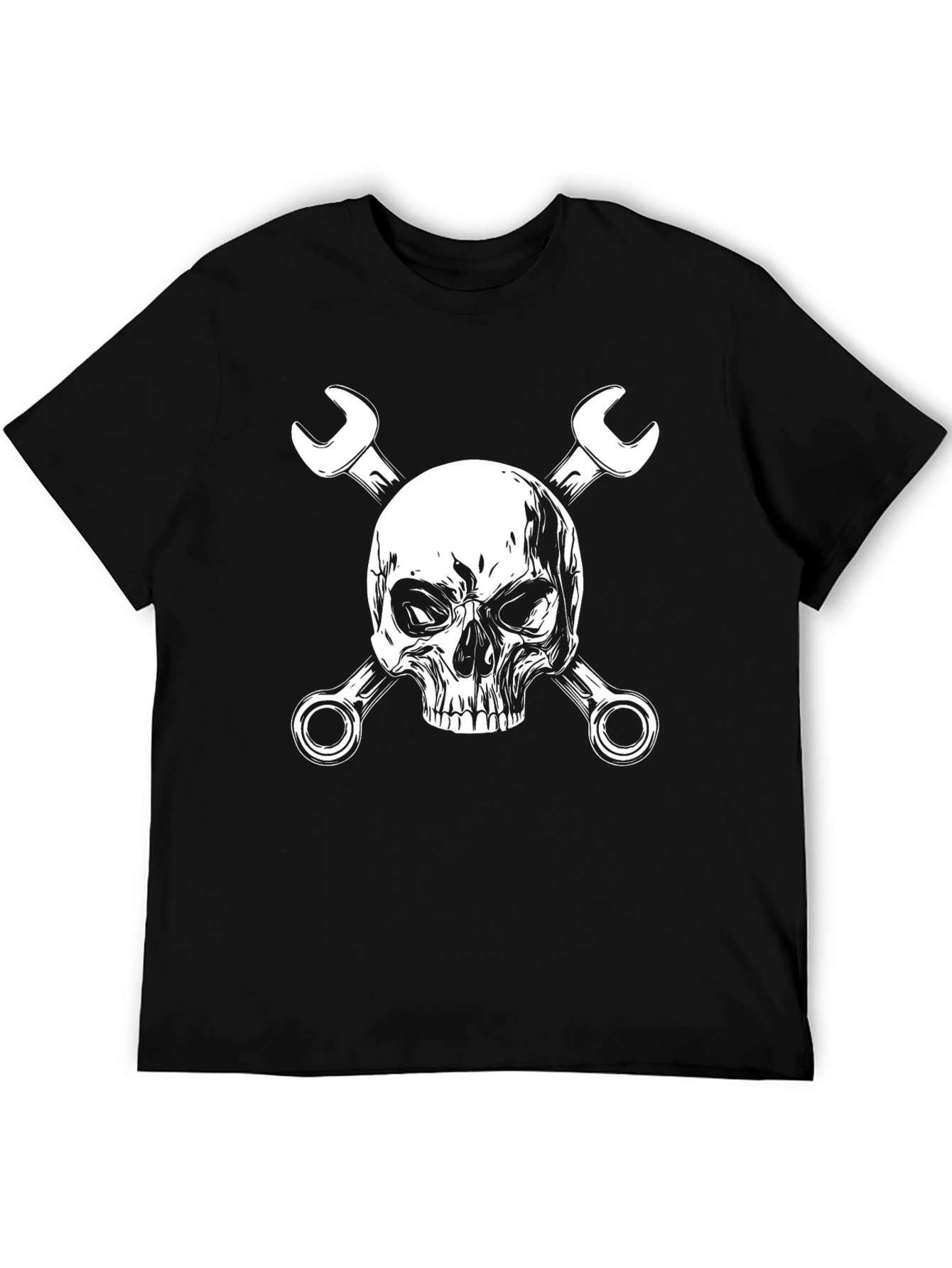 Skull & Wrenches Graphic Black T-Shirt