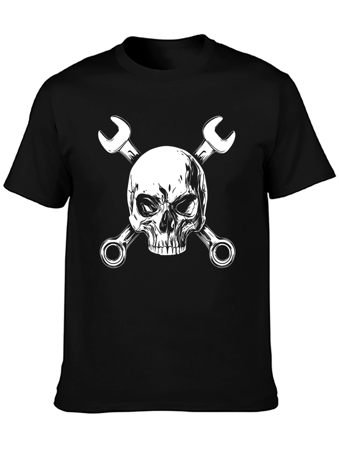 Skull & Wrenches Graphic Black T-Shirt