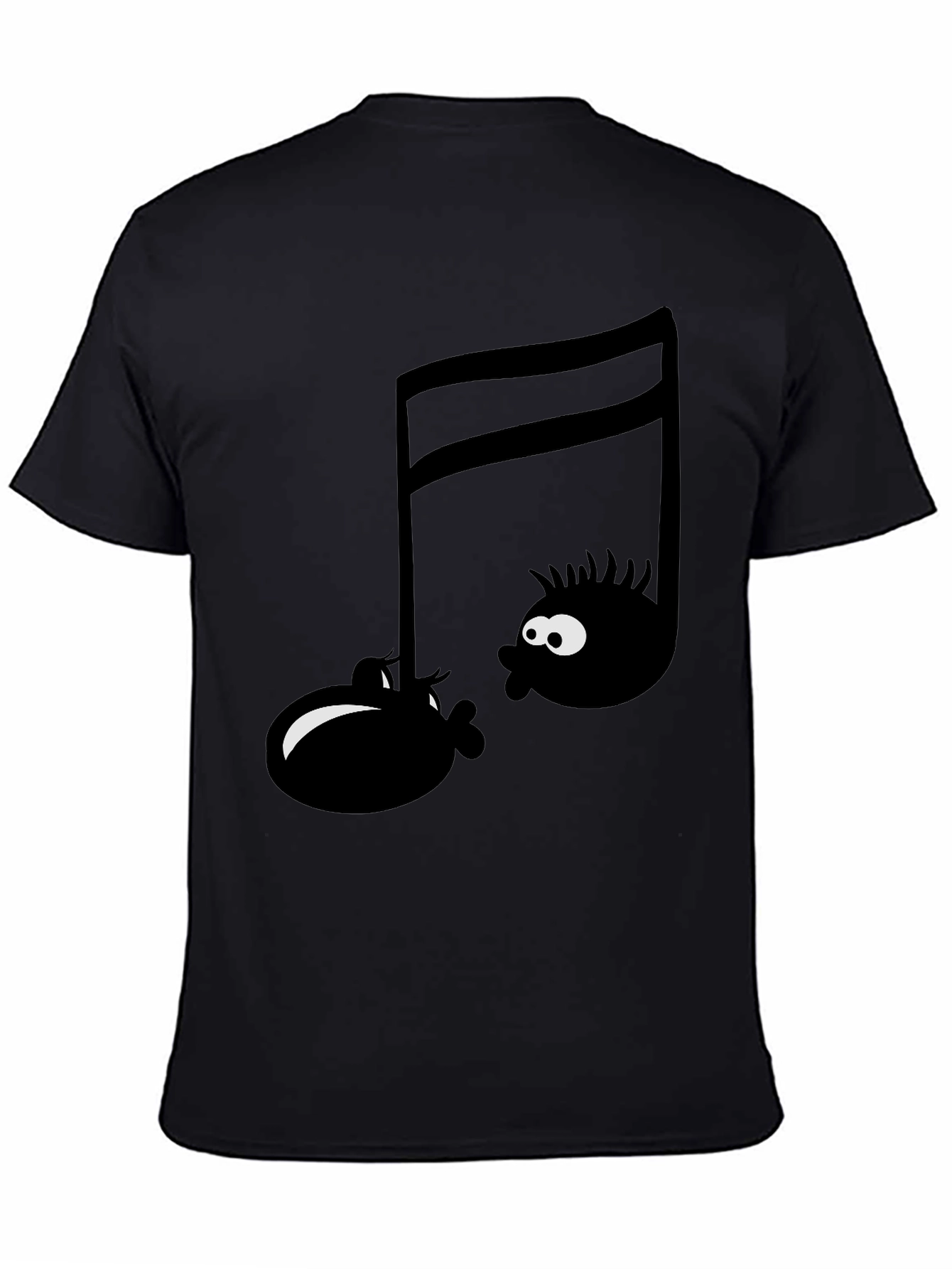 Musical Note Graphic Tee - Funny Cartoon T-Shirt