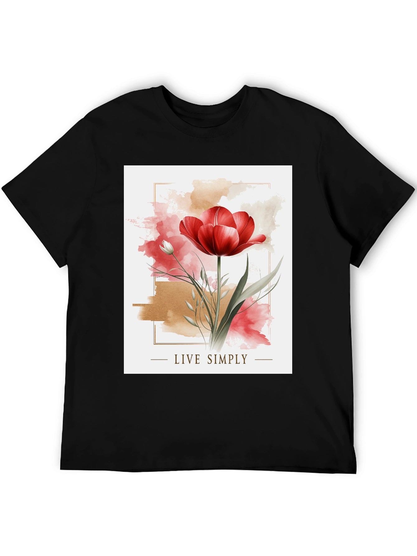 Live Simply Tulip Graphic T-Shirt