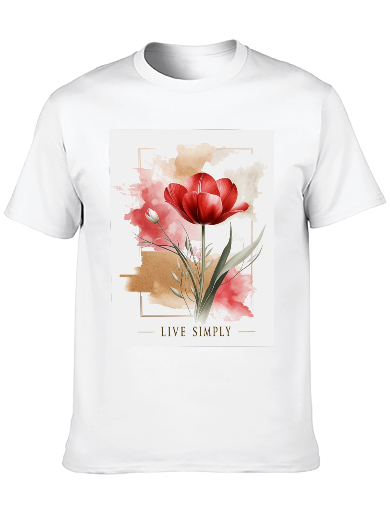 Live Simply Tulip Graphic T-Shirt
