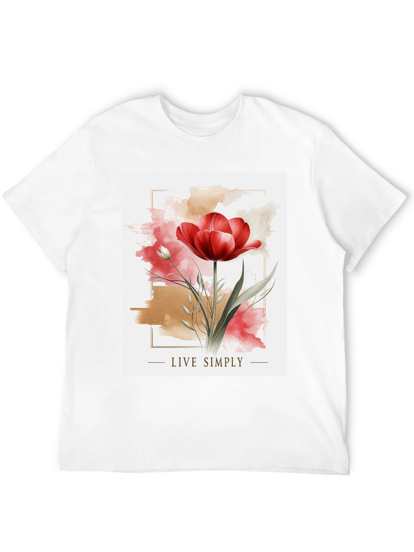Live Simply Tulip Graphic T-Shirt