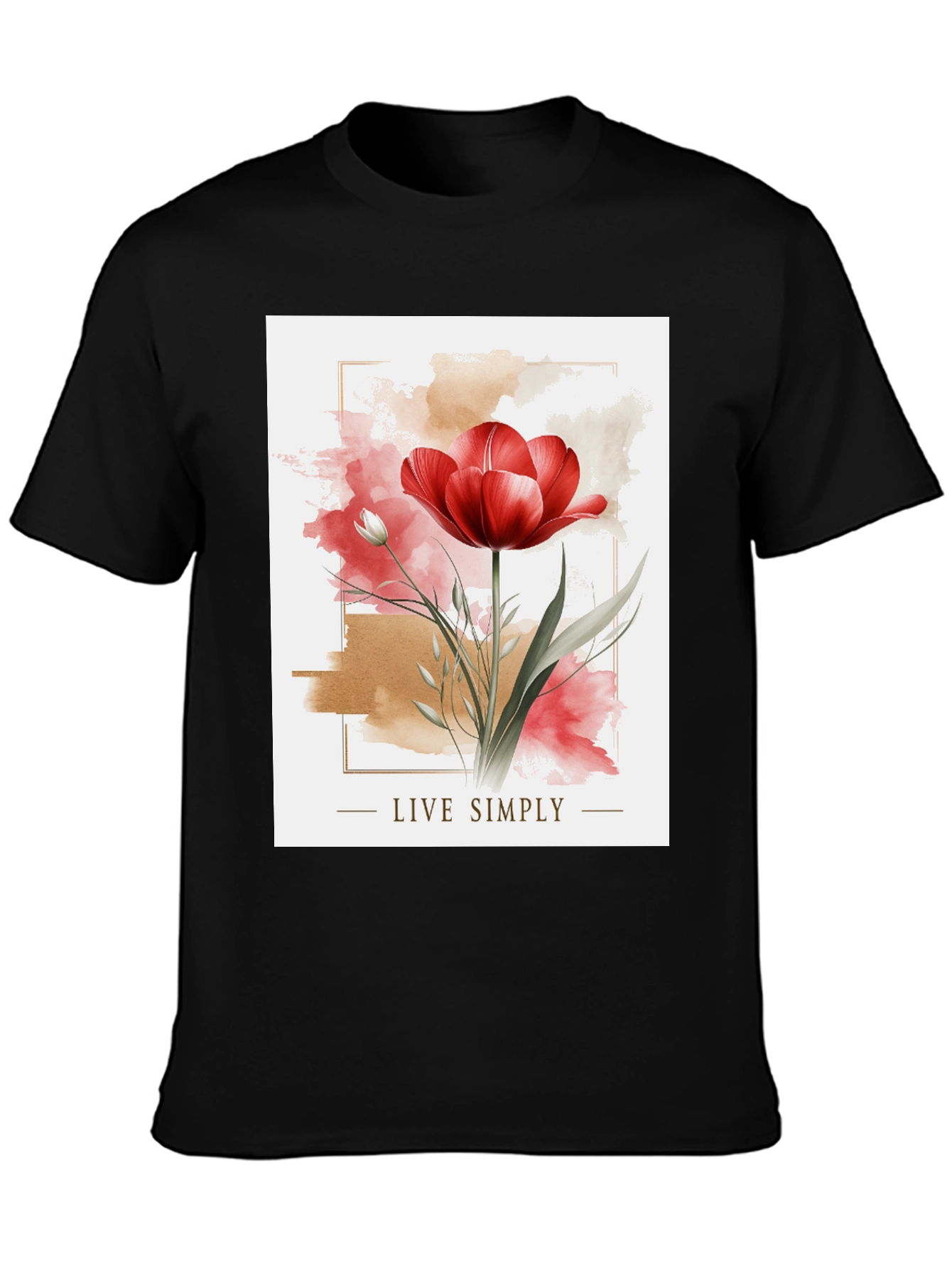 Live Simply Tulip Graphic T-Shirt