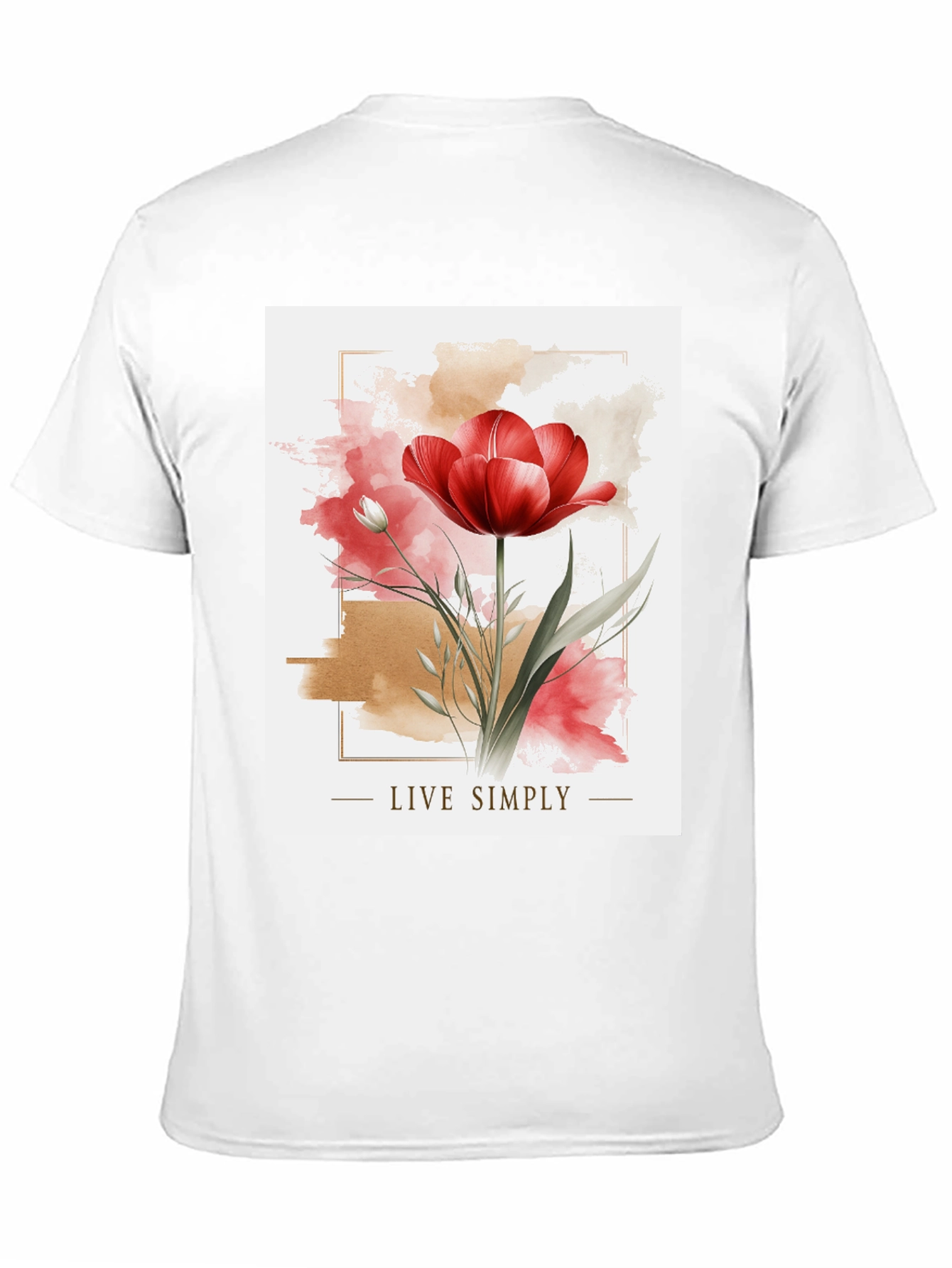 Live Simply Tulip Graphic T-Shirt